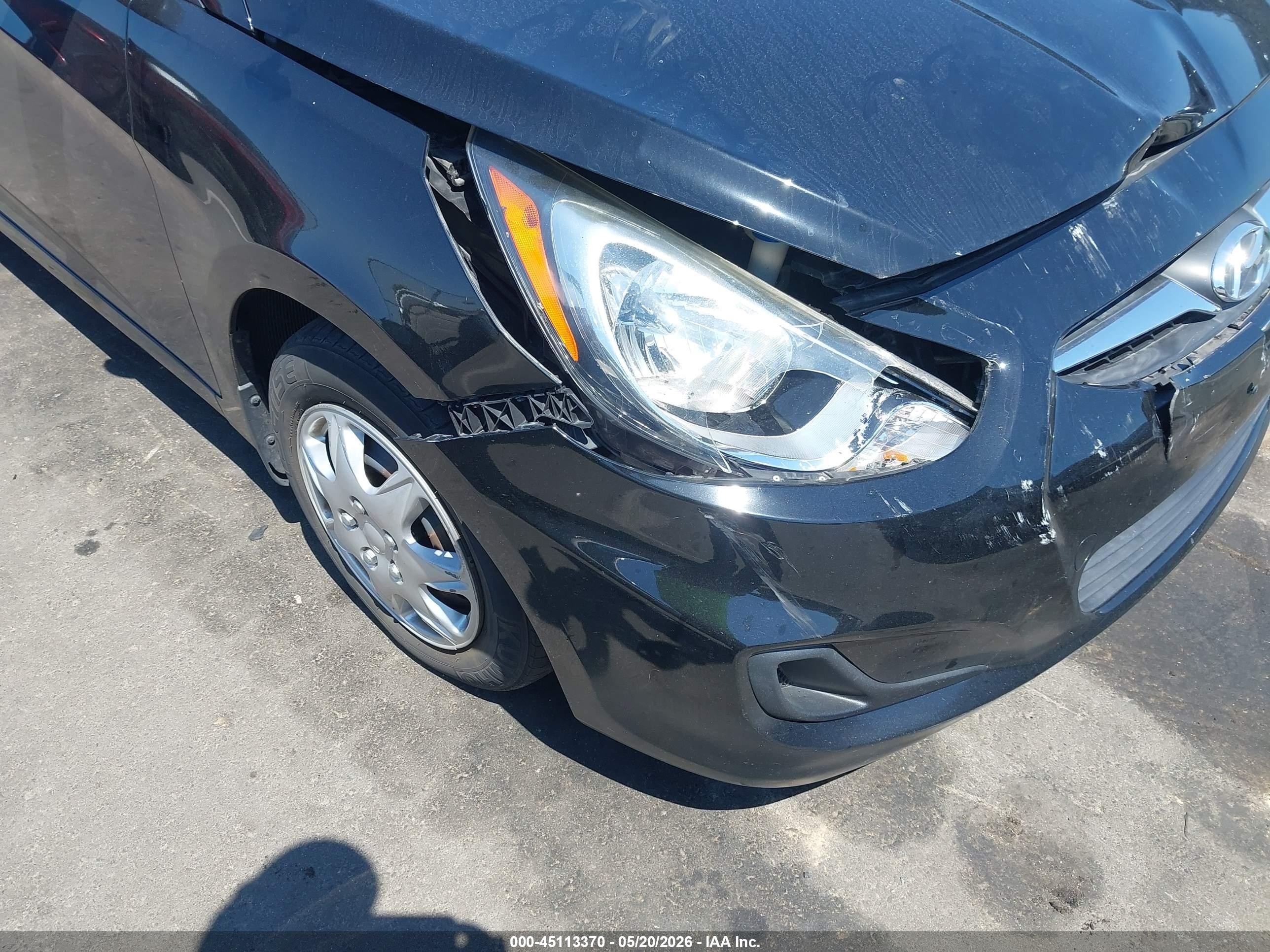 2013 Hyundai Accent Gls Black vin: KMHCT4AEXDU428108