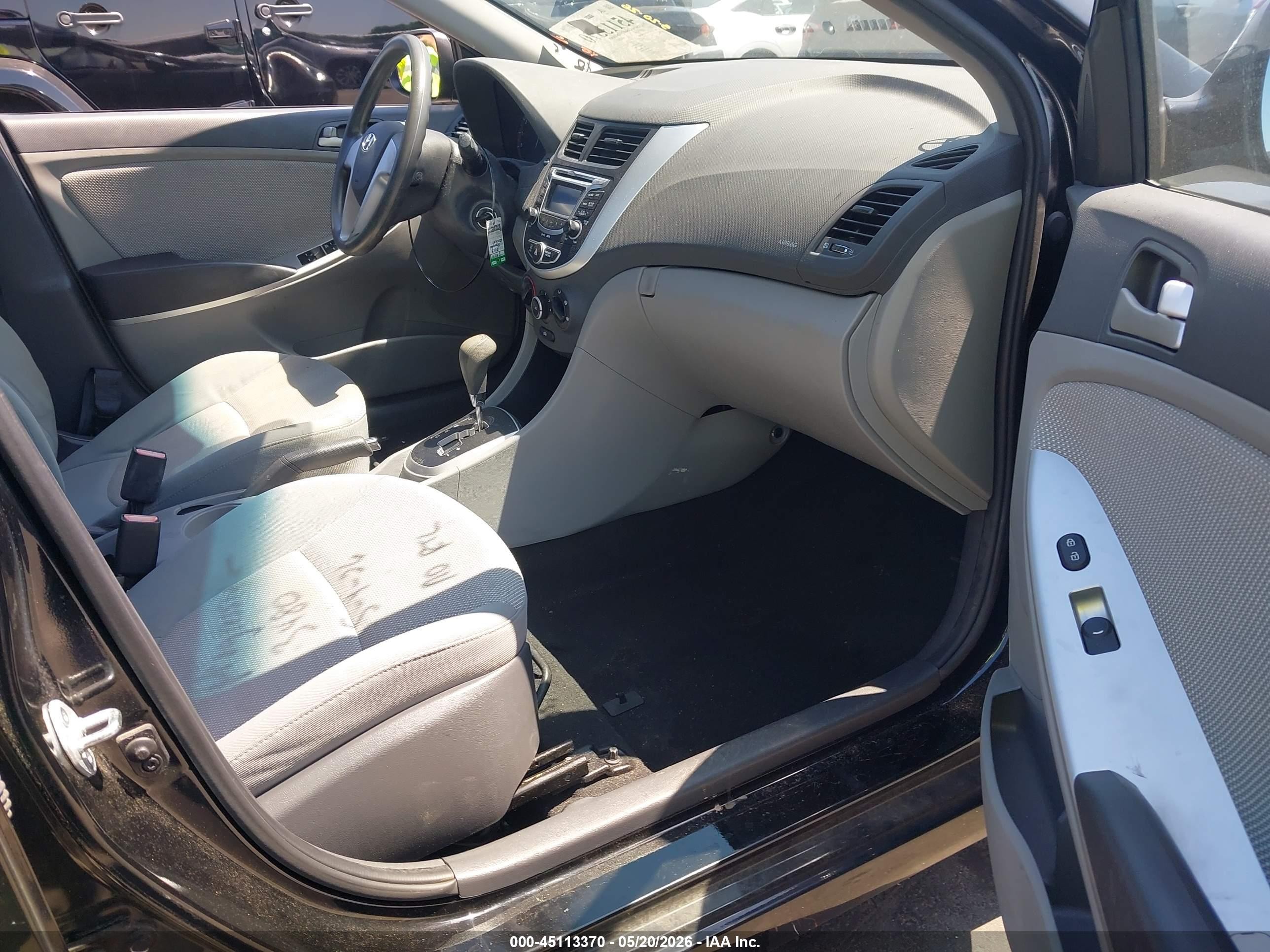 2013 Hyundai Accent Gls Black vin: KMHCT4AEXDU428108