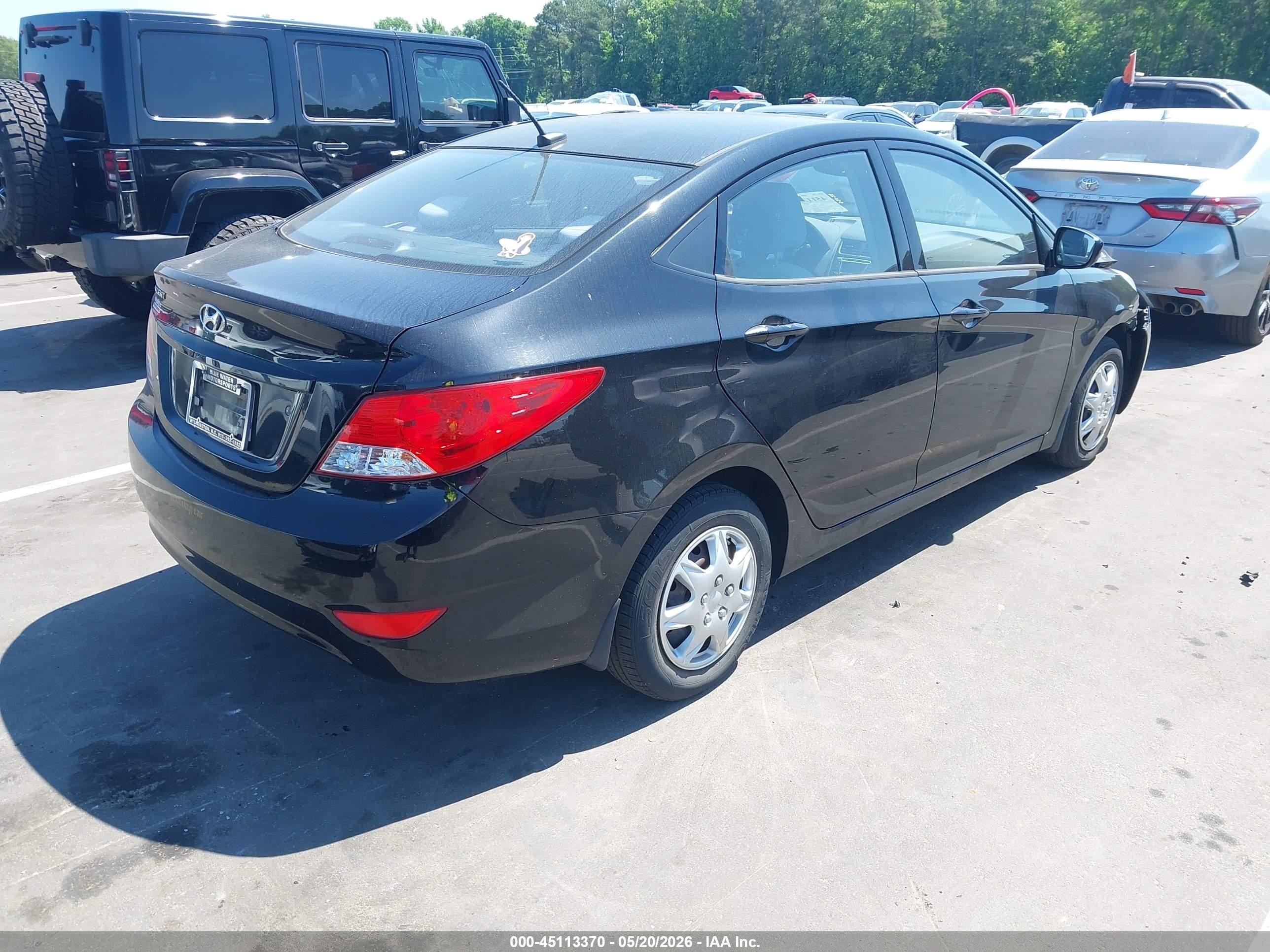 2013 Hyundai Accent Gls Black vin: KMHCT4AEXDU428108
