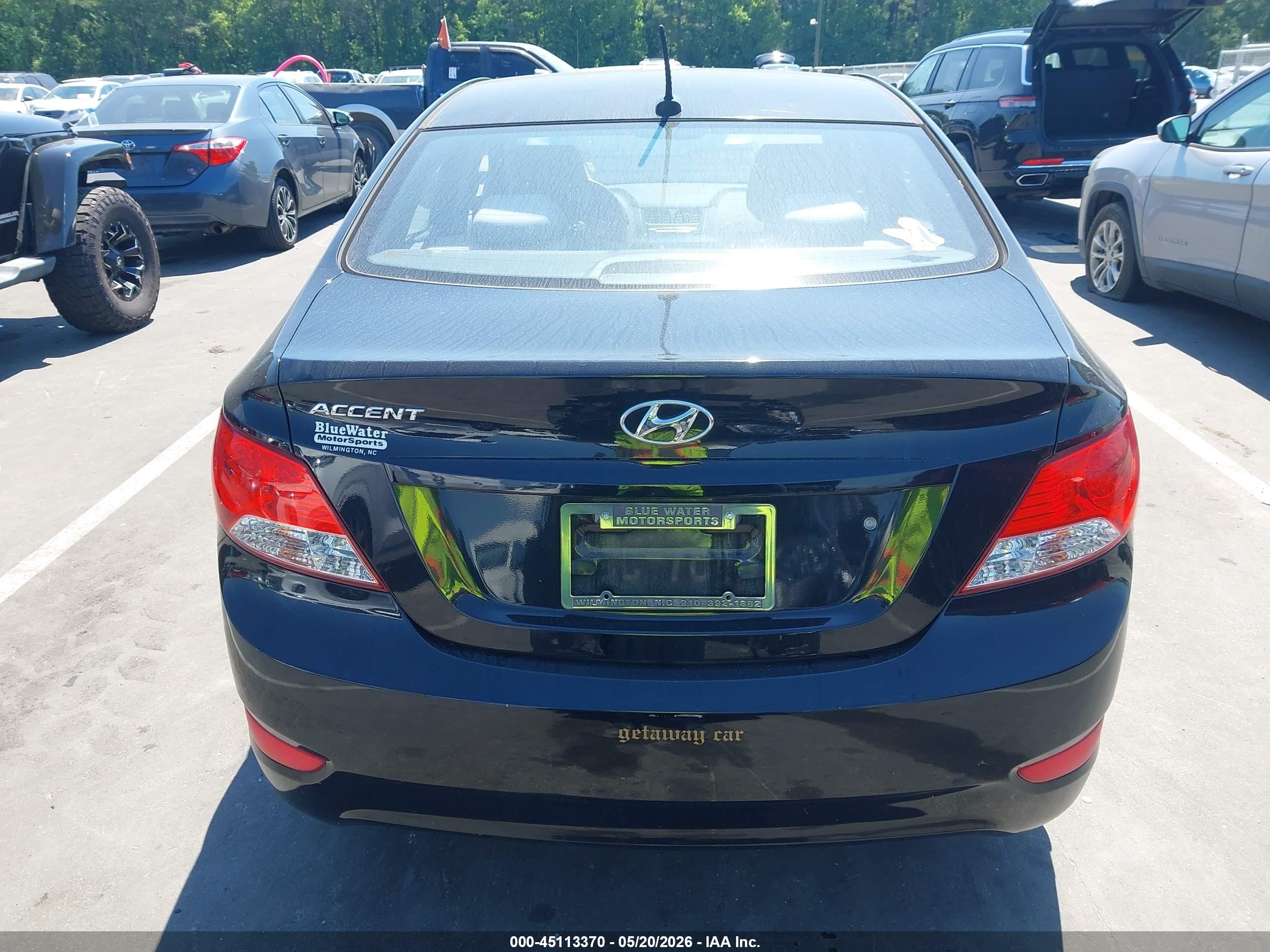 2013 Hyundai Accent Gls Black vin: KMHCT4AEXDU428108