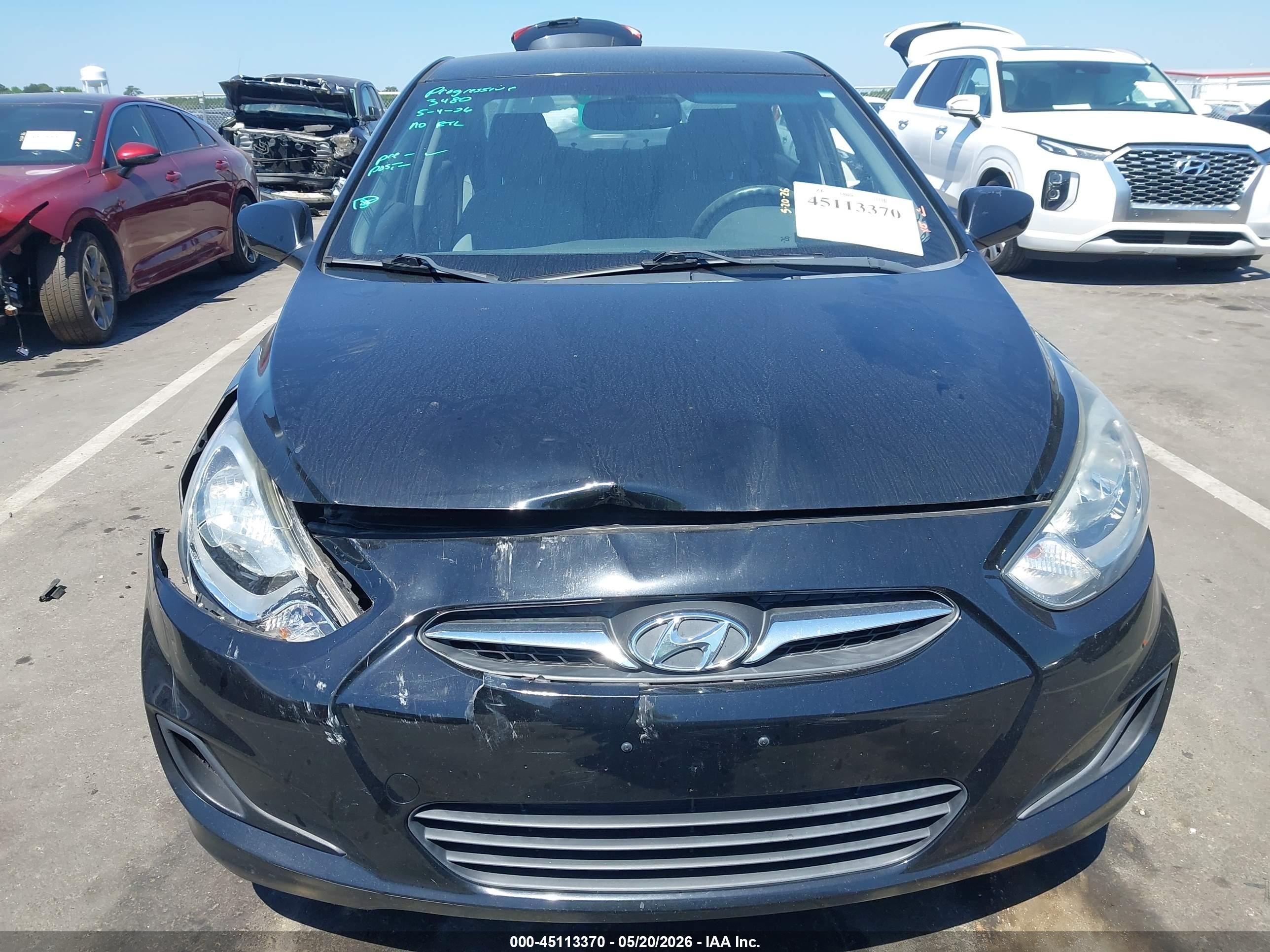 2013 Hyundai Accent Gls Black vin: KMHCT4AEXDU428108