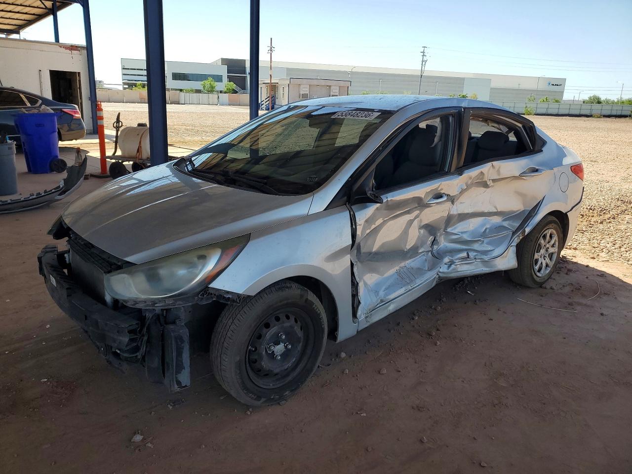 2013 Hyundai Accent Gls Silver vin: KMHCT4AEXDU481133