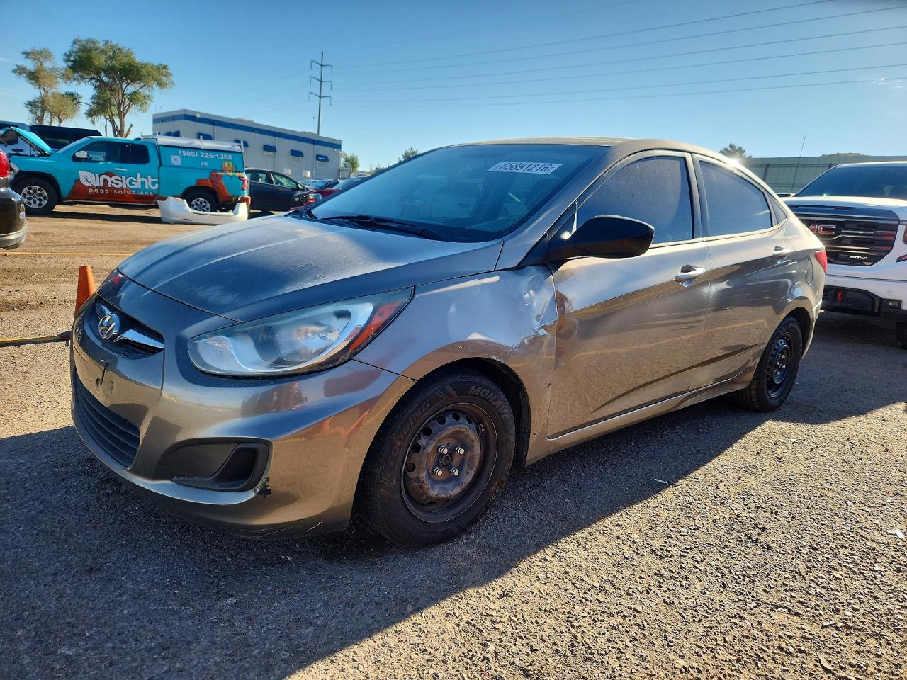 2013 Hyundai Accent Gls Brown vin: KMHCT4AEXDU488793