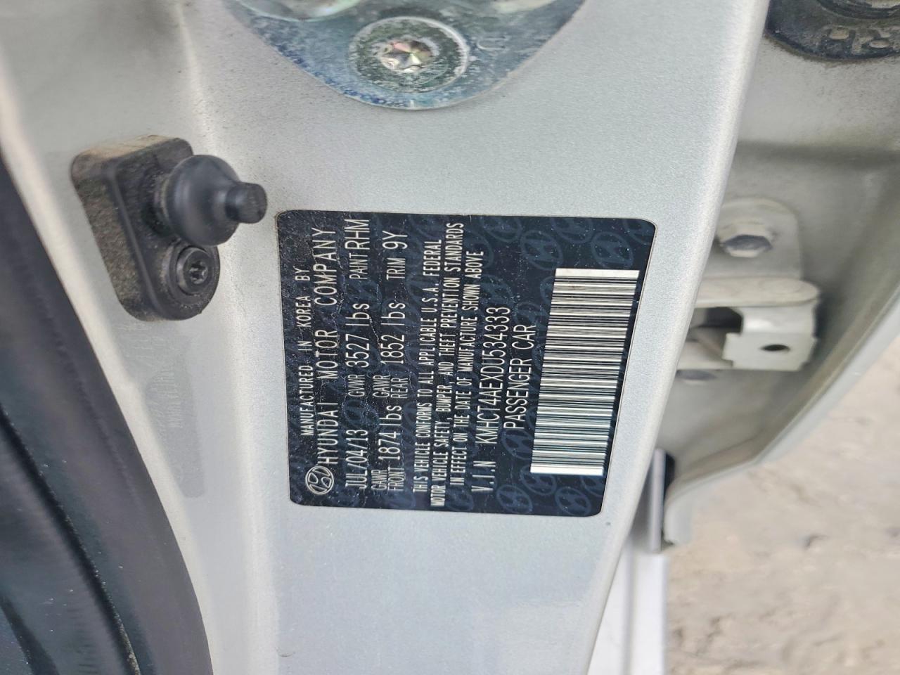 2013 Hyundai Accent Gls Silver vin: KMHCT4AEXDU534333