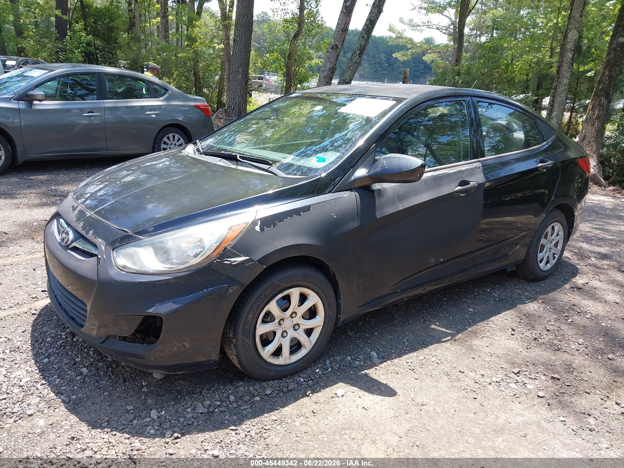 2013 Hyundai Accent Gls Black vin: KMHCT4AEXDU556445