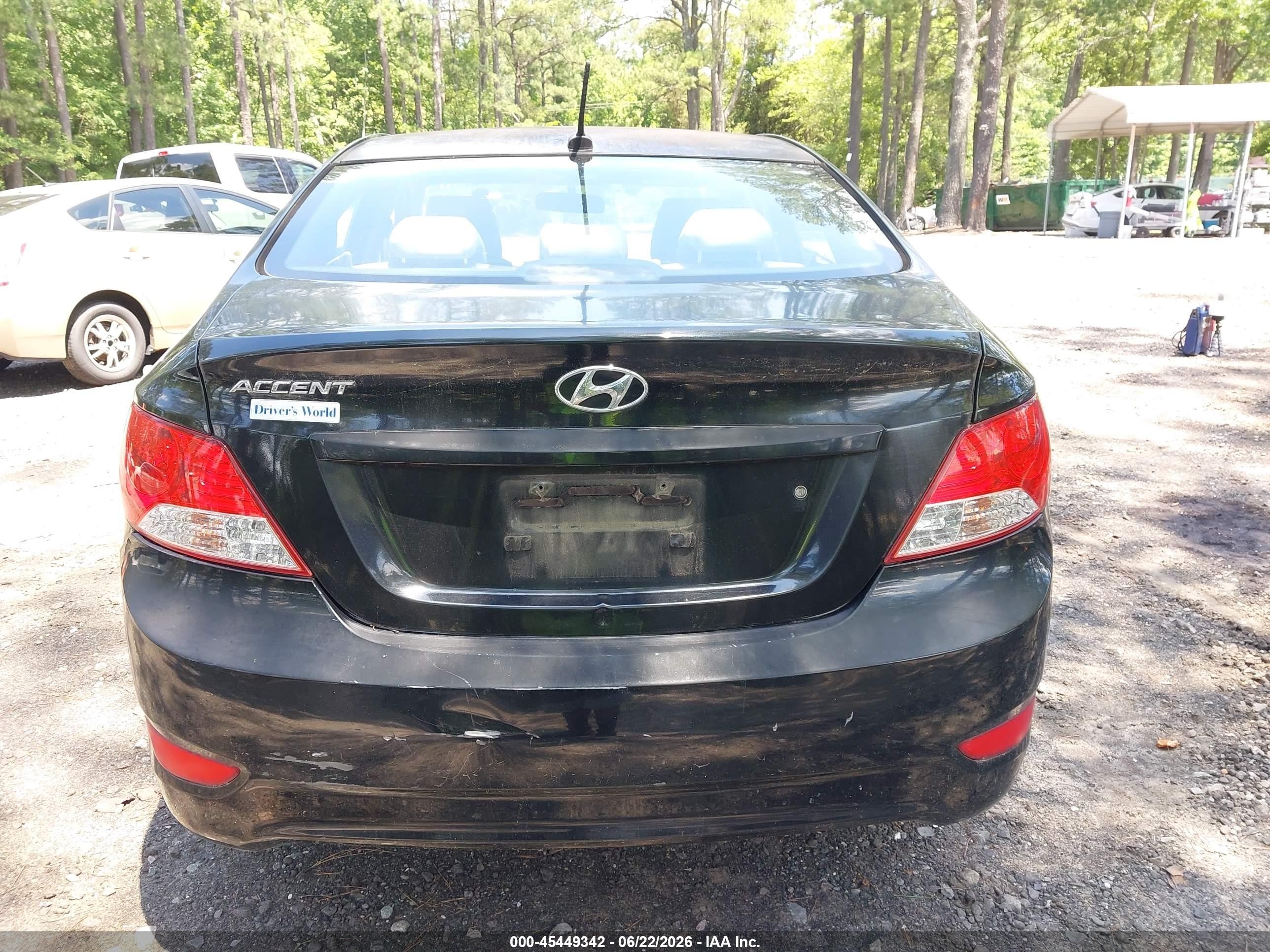 2013 Hyundai Accent Gls Black vin: KMHCT4AEXDU556445