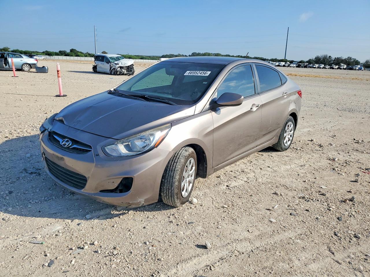 2013 Hyundai Accent Gls Gray vin: KMHCT4AEXDU557675
