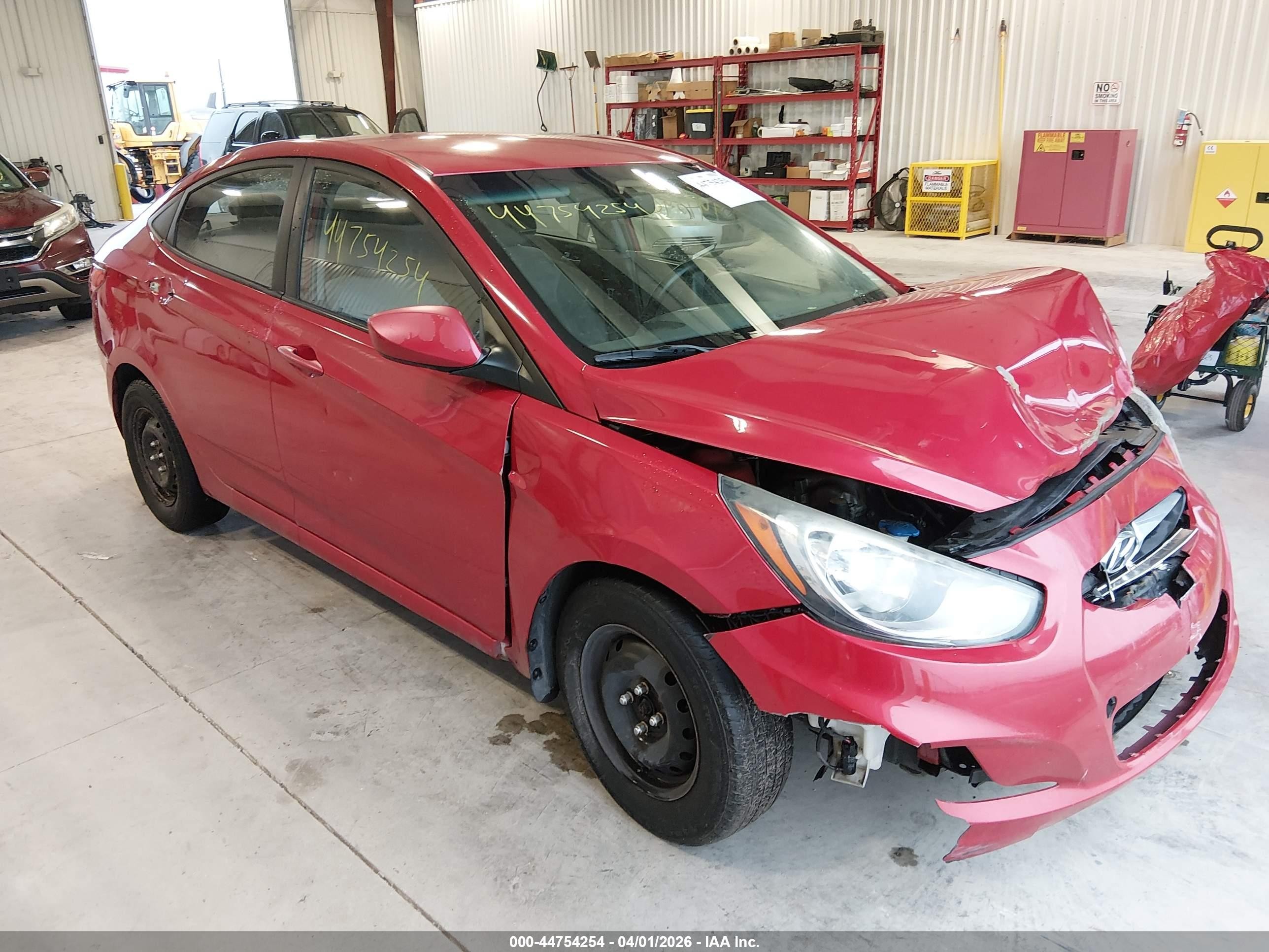 2014 Hyundai Accent Gls Red vin: KMHCT4AEXEU656658