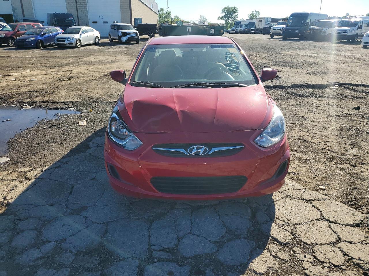 2014 Hyundai Accent Gls Red vin: KMHCT4AEXEU777223
