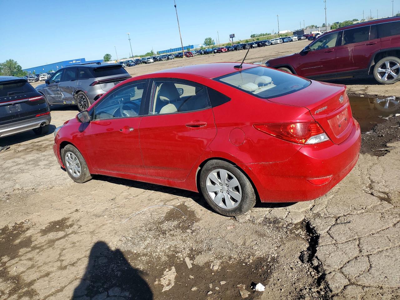 2014 Hyundai Accent Gls Red vin: KMHCT4AEXEU777223