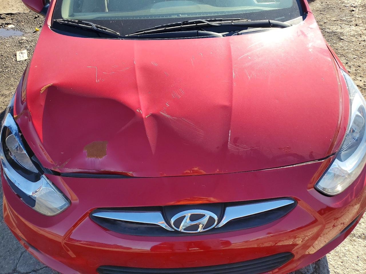 2014 Hyundai Accent Gls Red vin: KMHCT4AEXEU777223