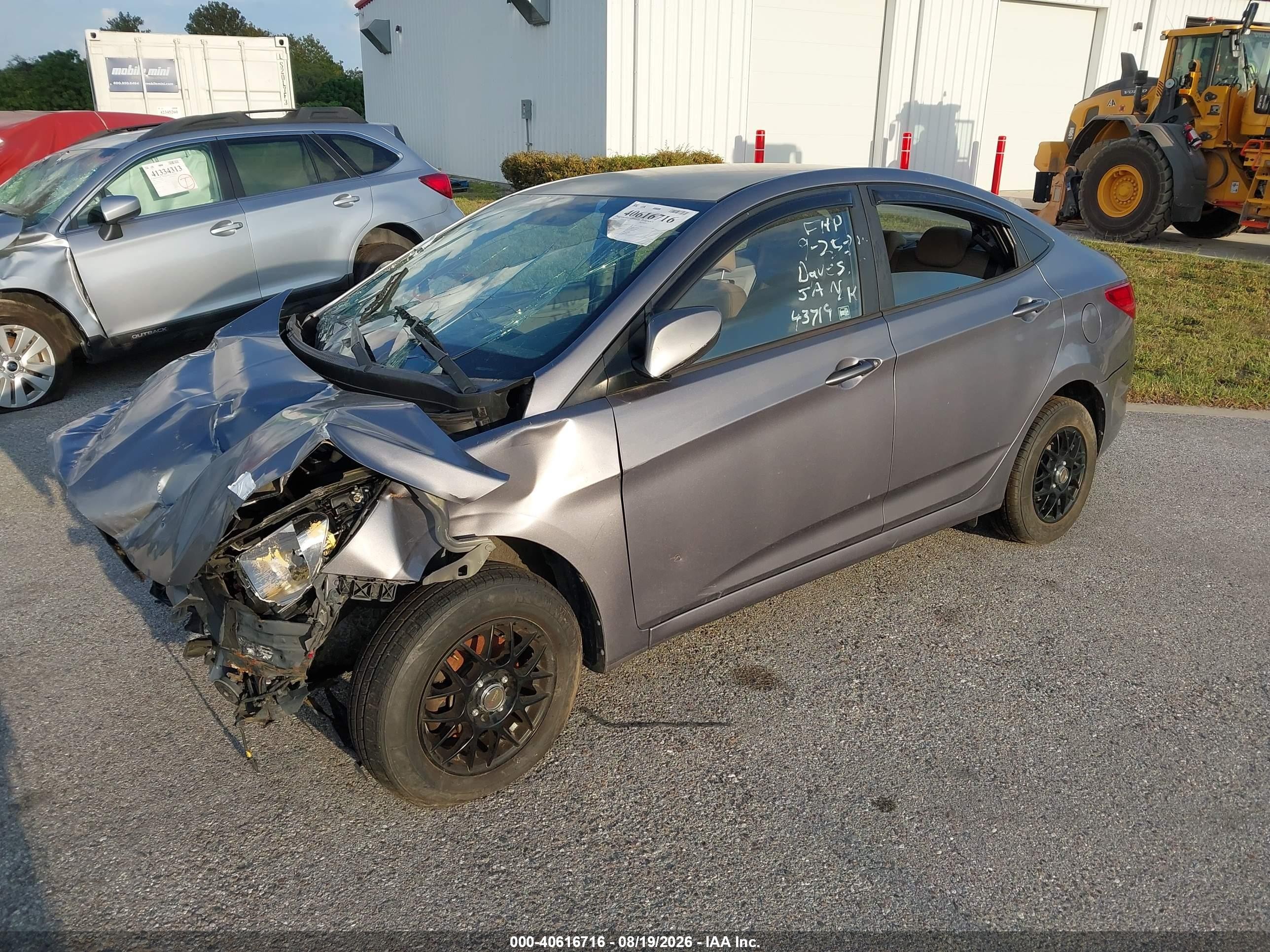 2015 Hyundai Accent Gls Gray vin: KMHCT4AEXFU836031