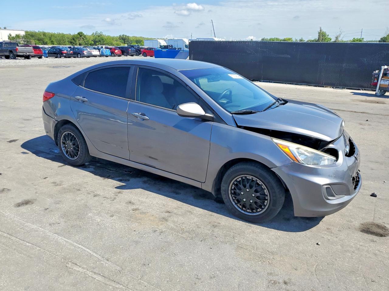 2015 Hyundai Accent Gls Gray vin: KMHCT4AEXFU847269
