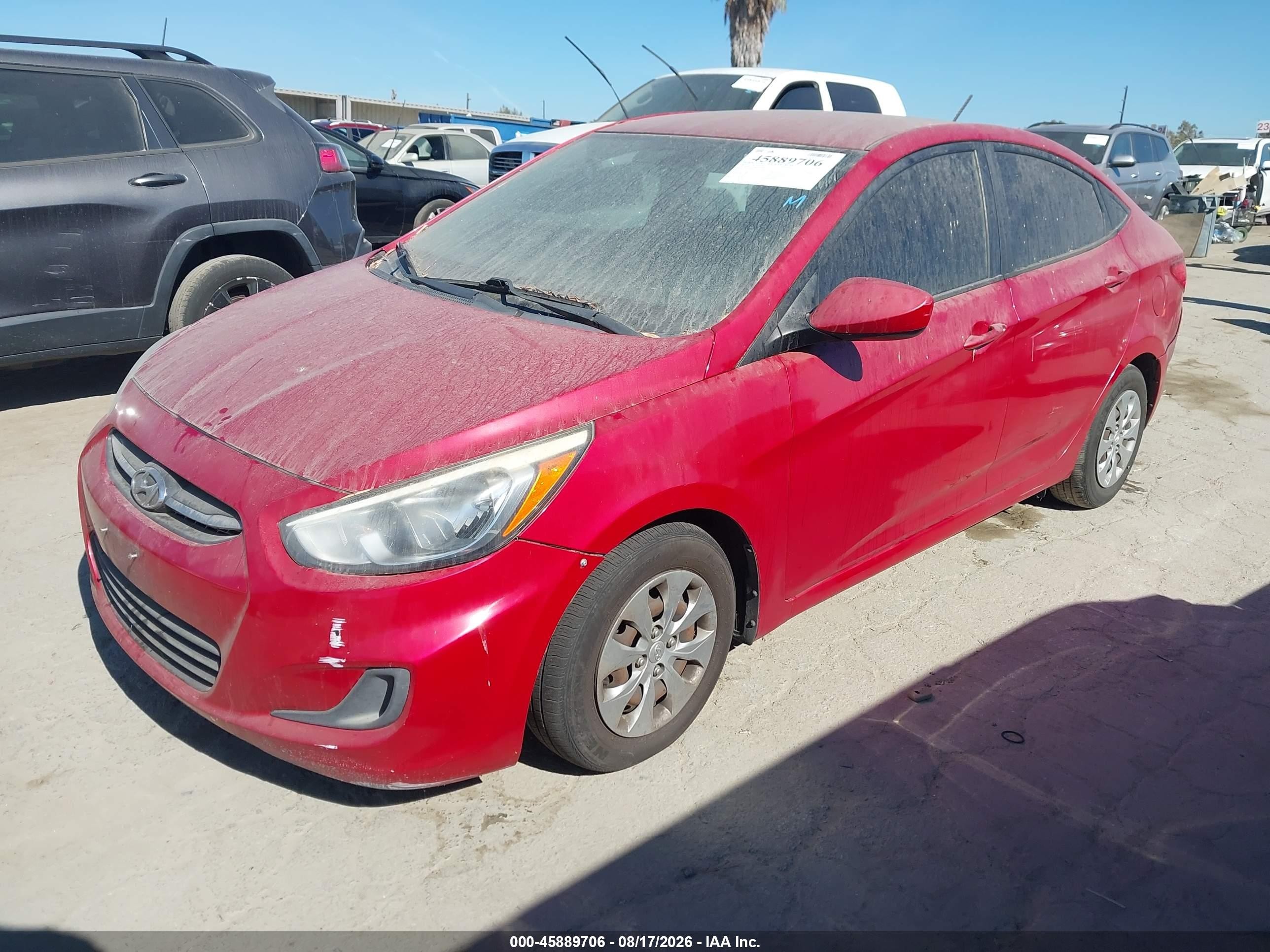 2015 Hyundai Accent Gls Red vin: KMHCT4AEXFU863326