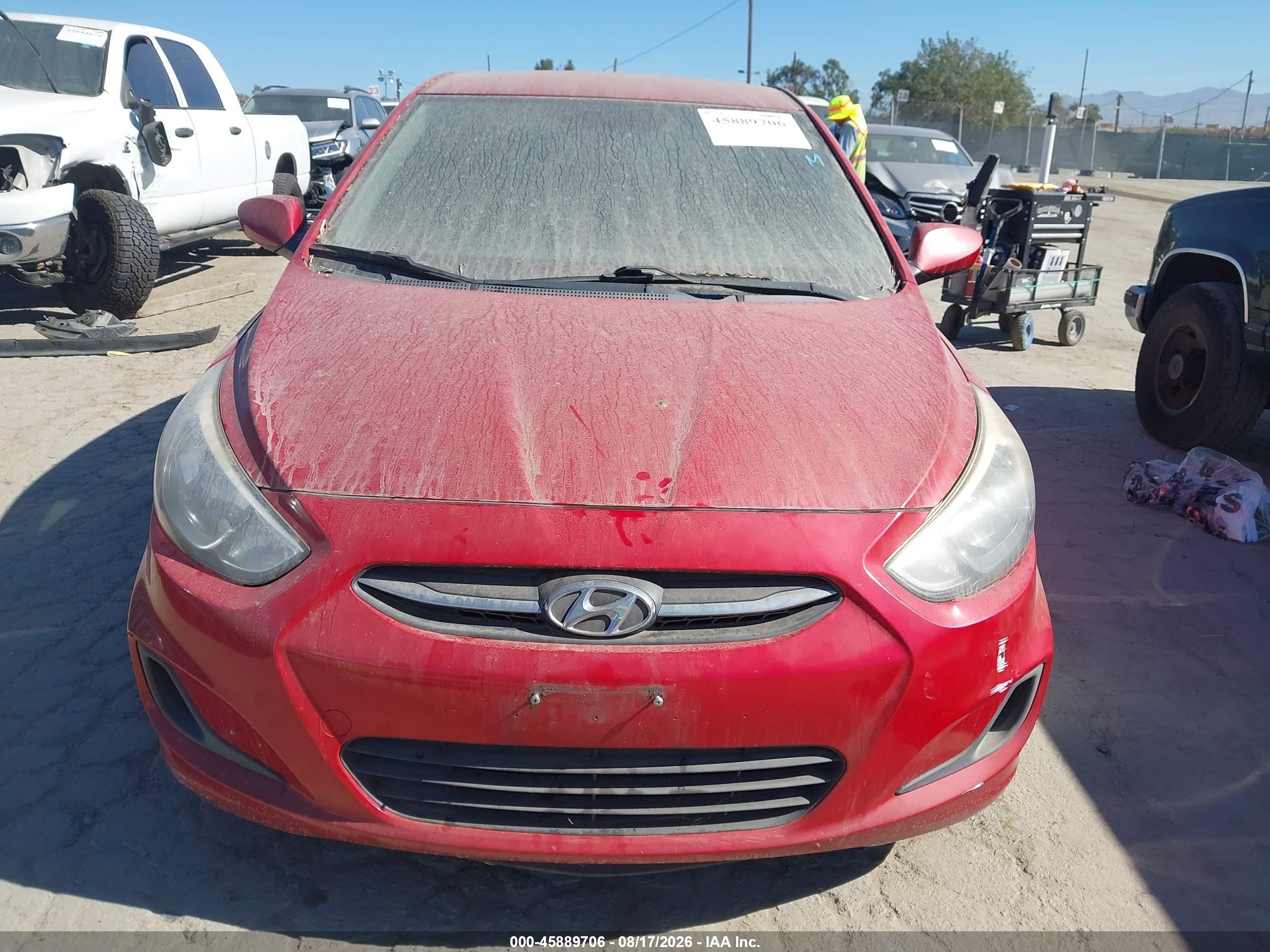 2015 Hyundai Accent Gls Red vin: KMHCT4AEXFU863326