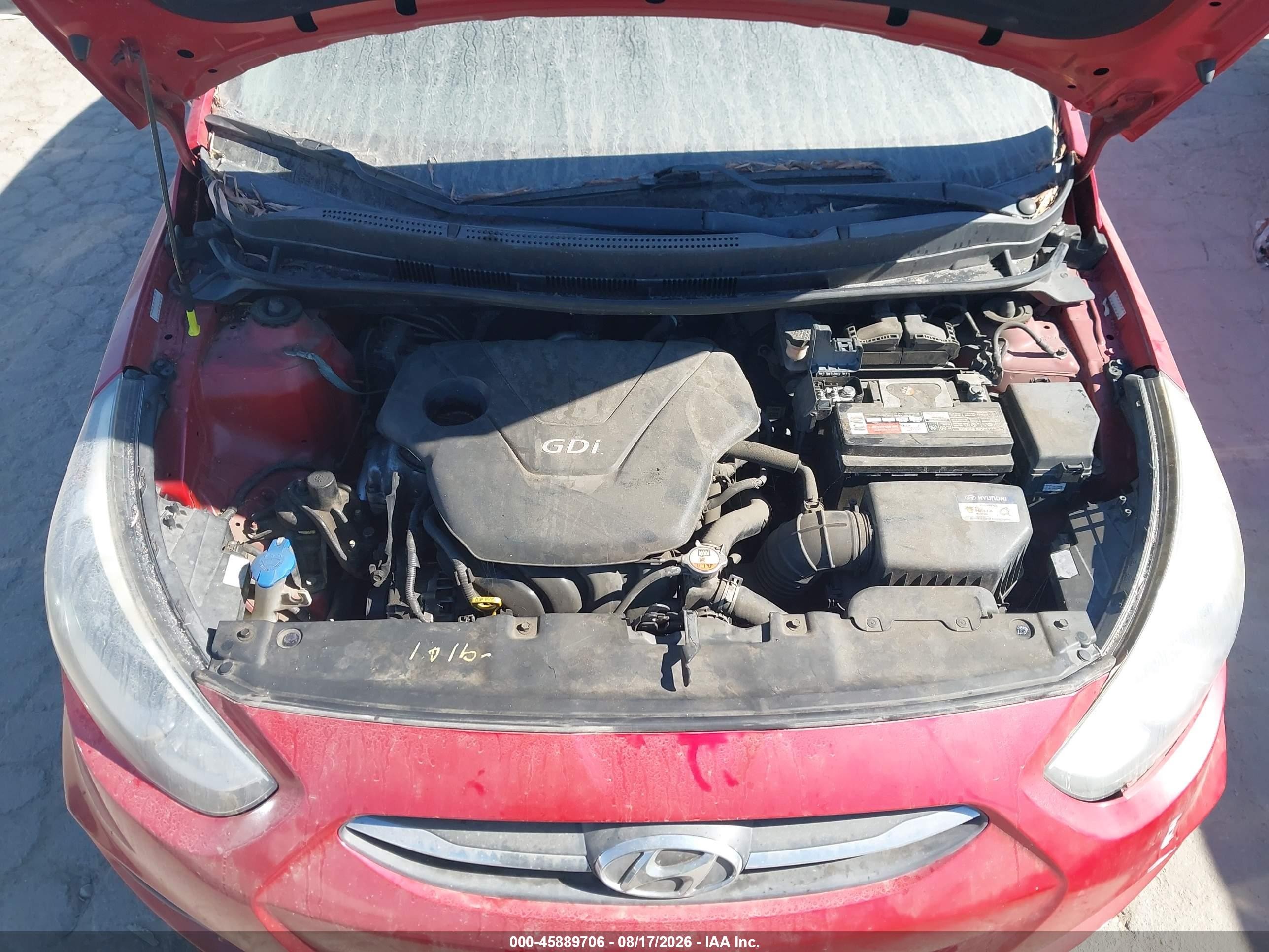 2015 Hyundai Accent Gls Red vin: KMHCT4AEXFU863326
