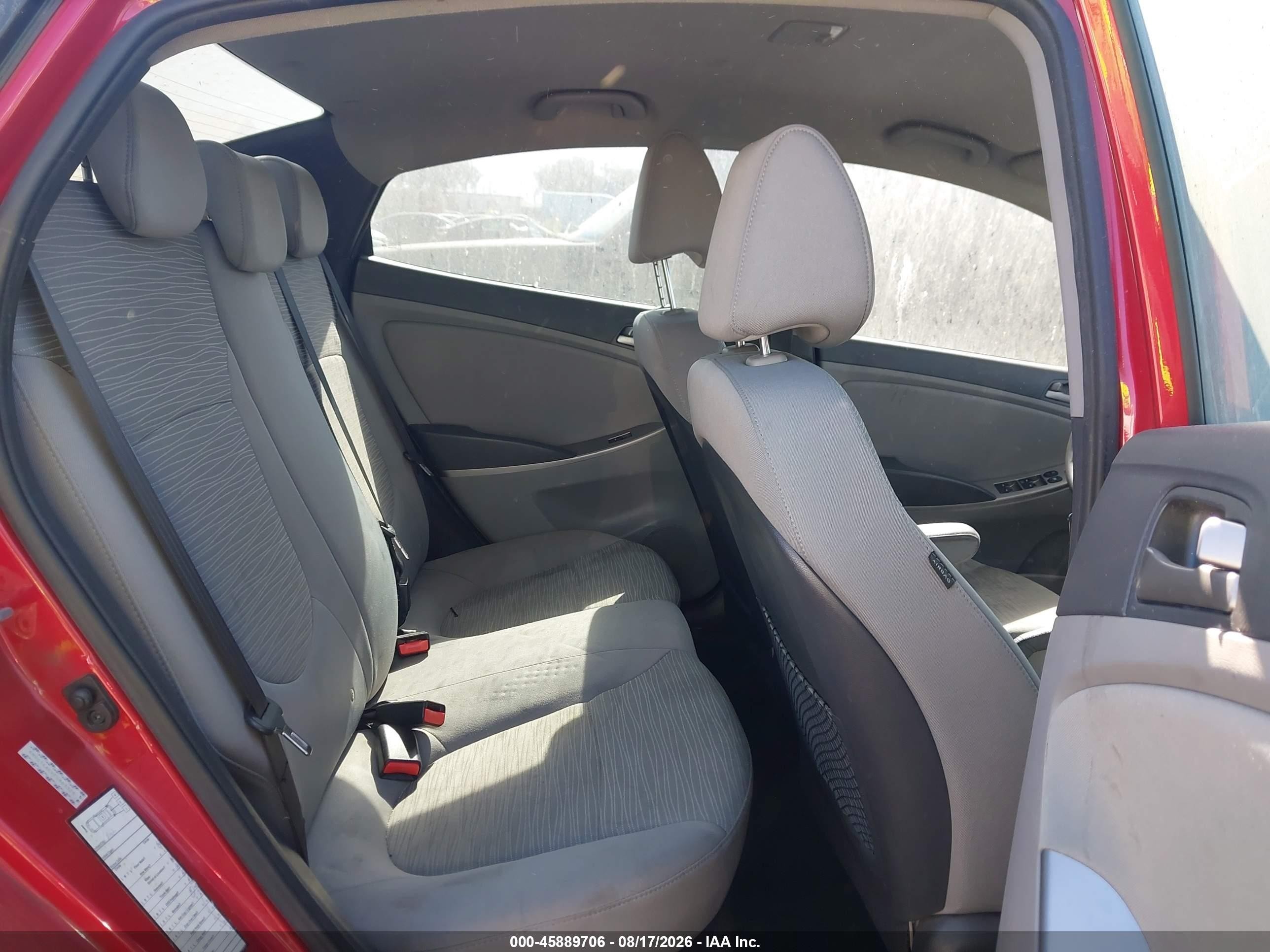 2015 Hyundai Accent Gls Red vin: KMHCT4AEXFU863326