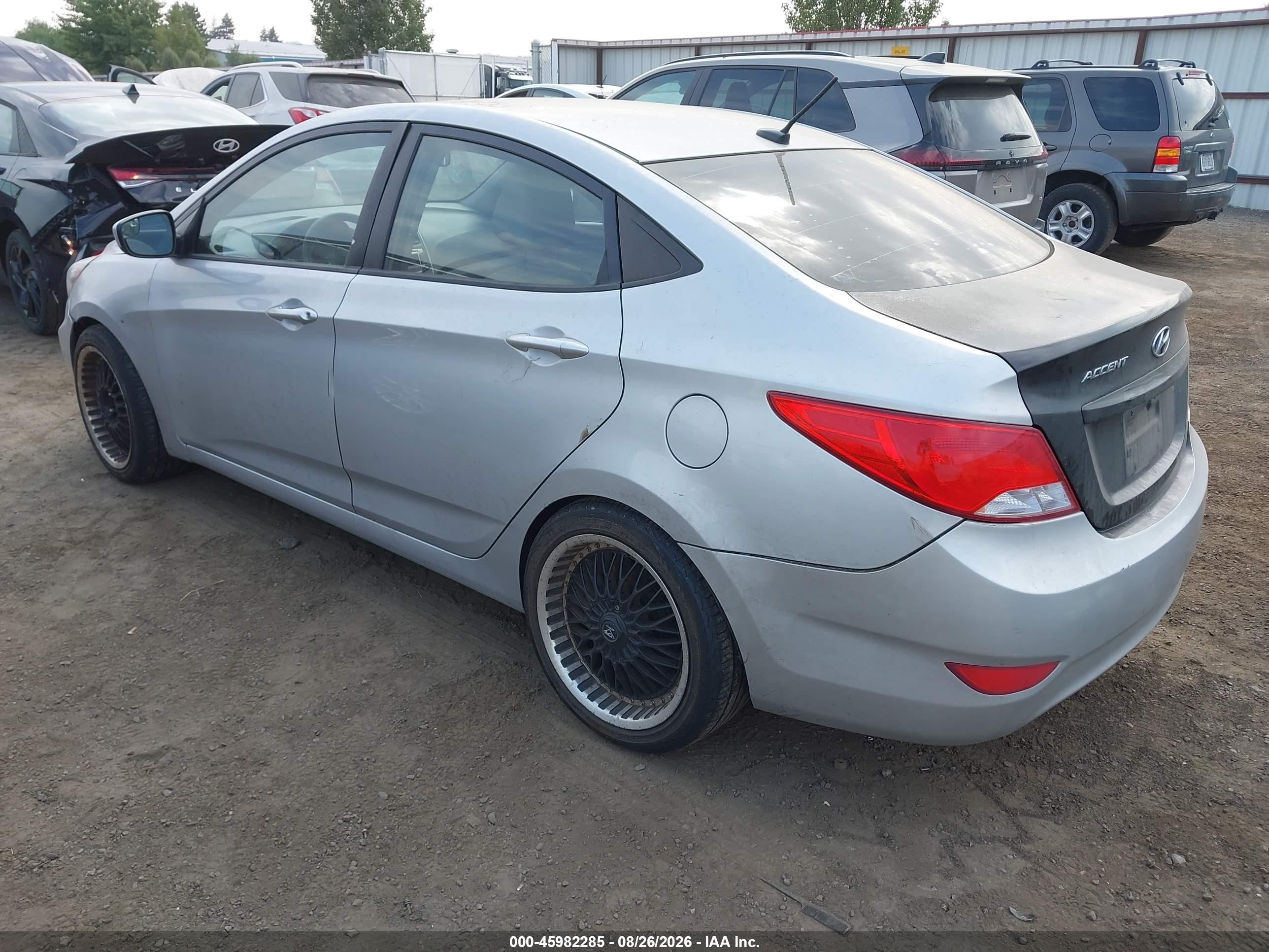 2015 Hyundai Accent Gls Silver vin: KMHCT4AEXFU866517
