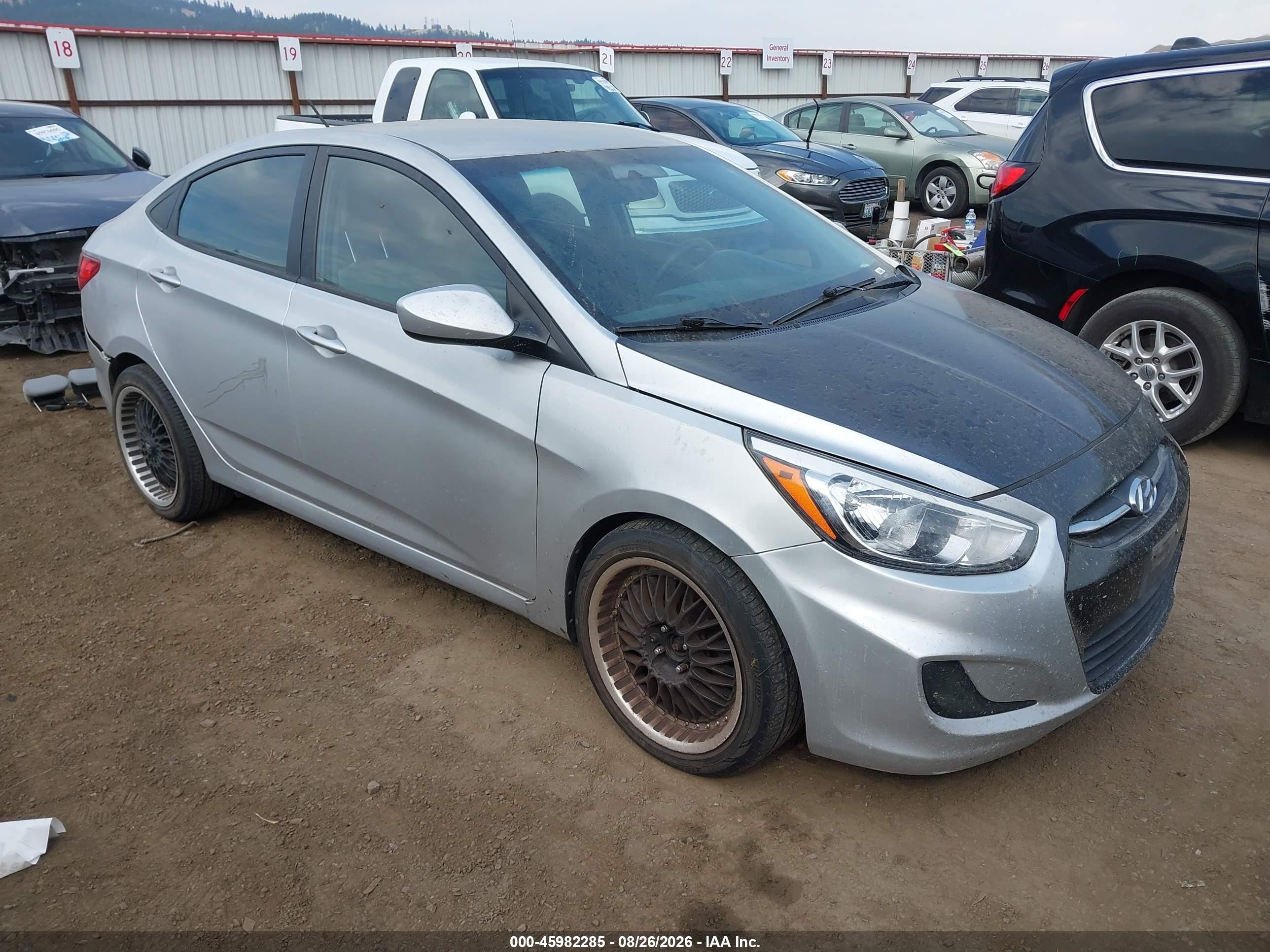 2015 Hyundai Accent Gls Silver vin: KMHCT4AEXFU866517