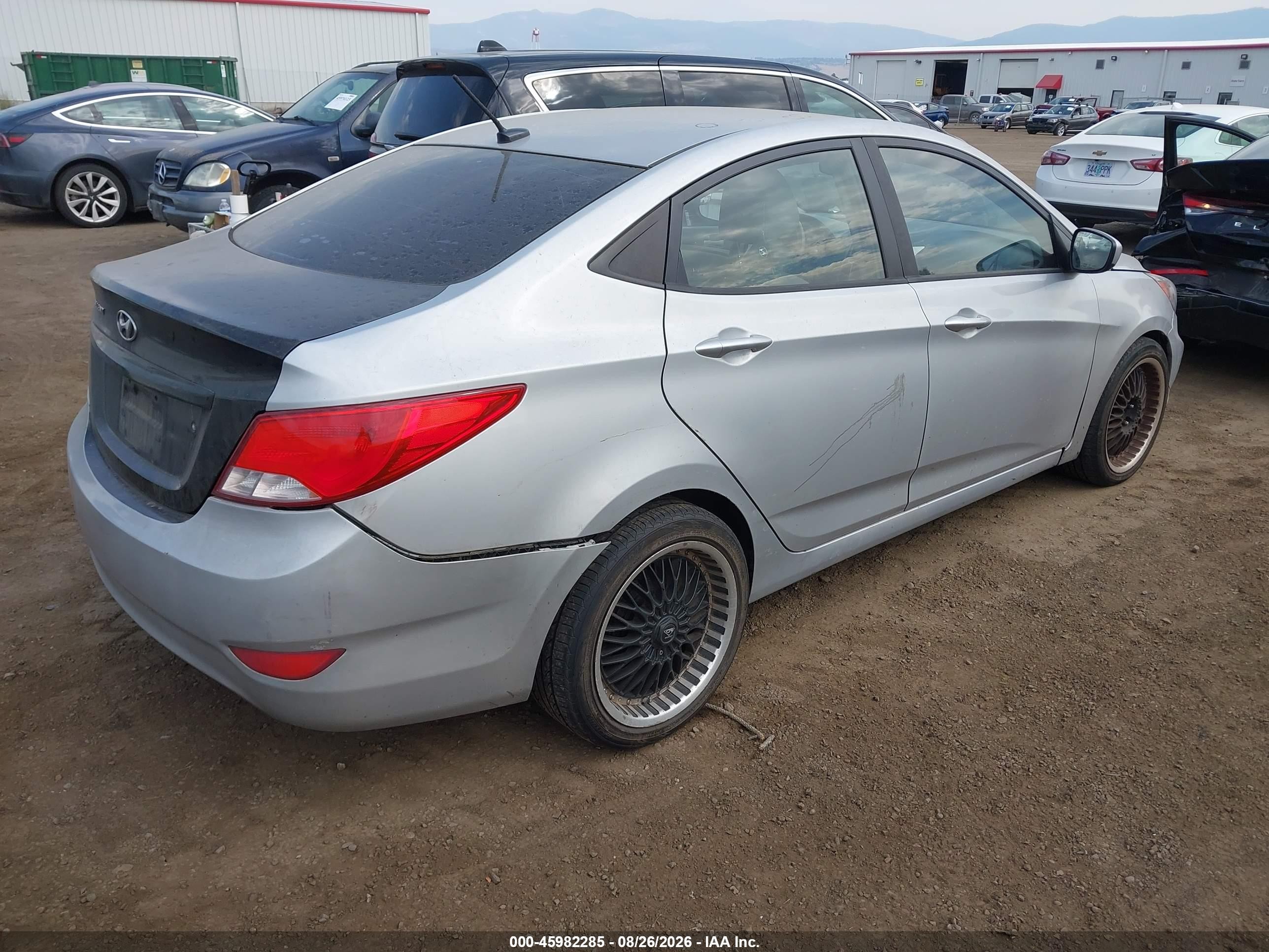 2015 Hyundai Accent Gls Silver vin: KMHCT4AEXFU866517