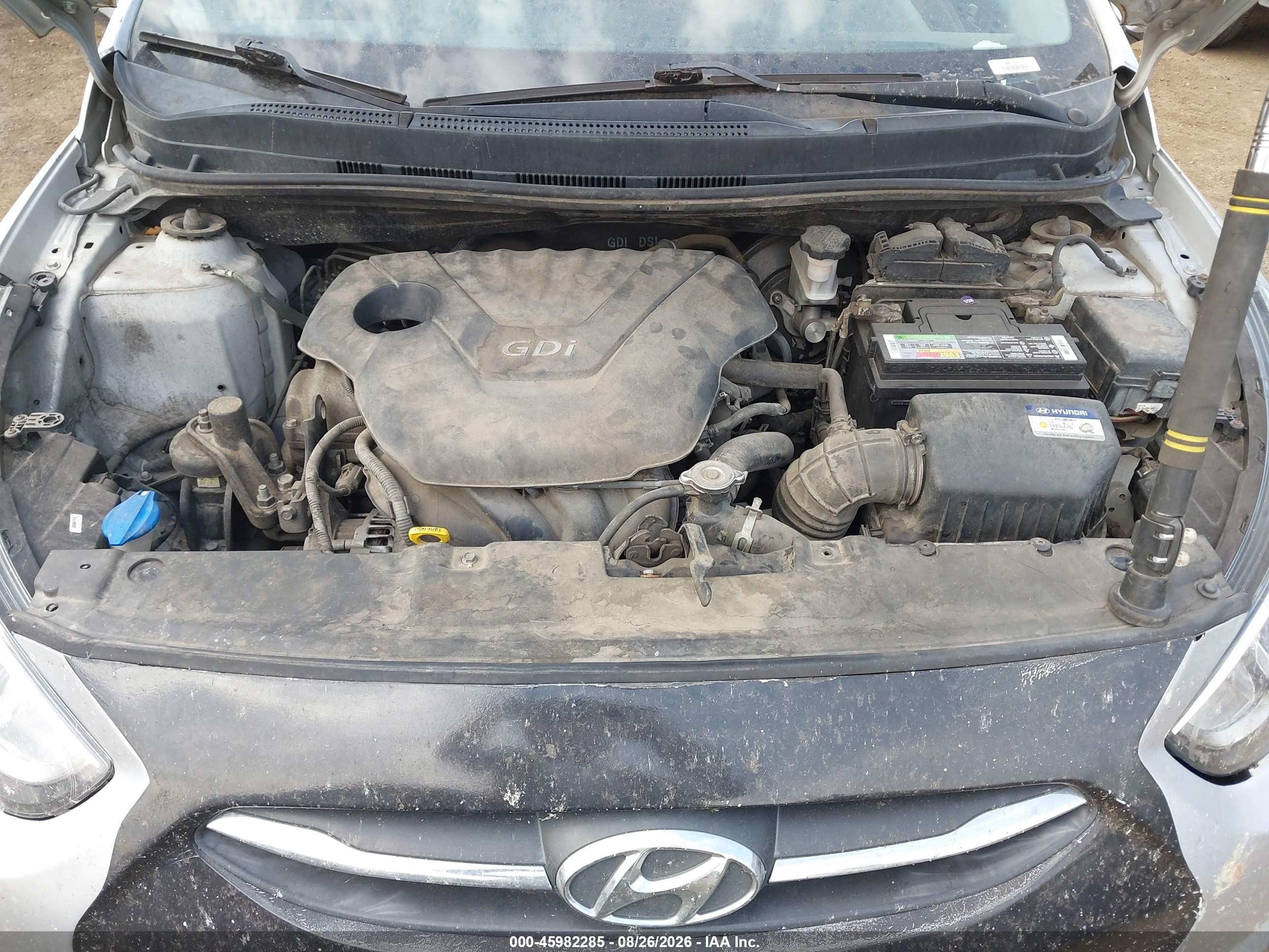 2015 Hyundai Accent Gls Silver vin: KMHCT4AEXFU866517