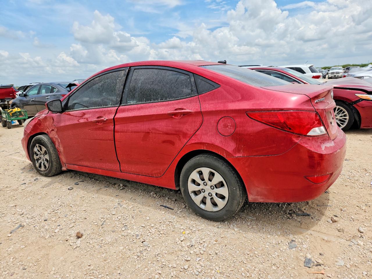 2015 Hyundai Accent Gls Red vin: KMHCT4AEXFU907776
