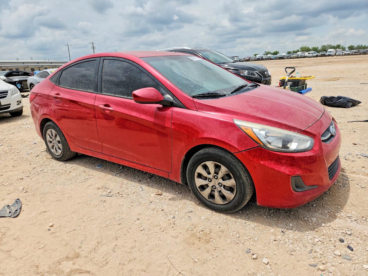 2015 Hyundai Accent Gls Red vin: KMHCT4AEXFU907776