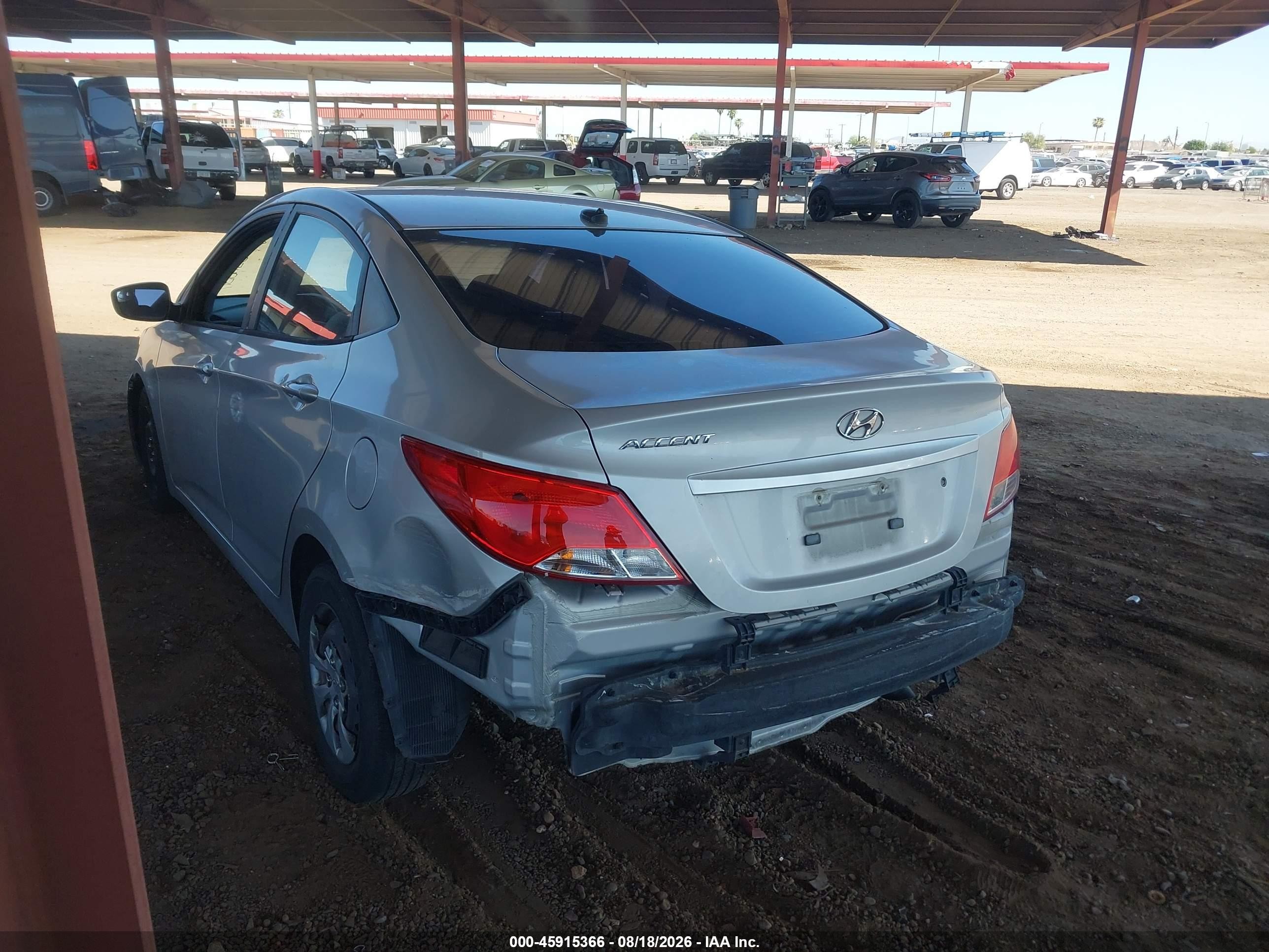 2015 Hyundai Accent Gls Silver vin: KMHCT4AEXFU917417