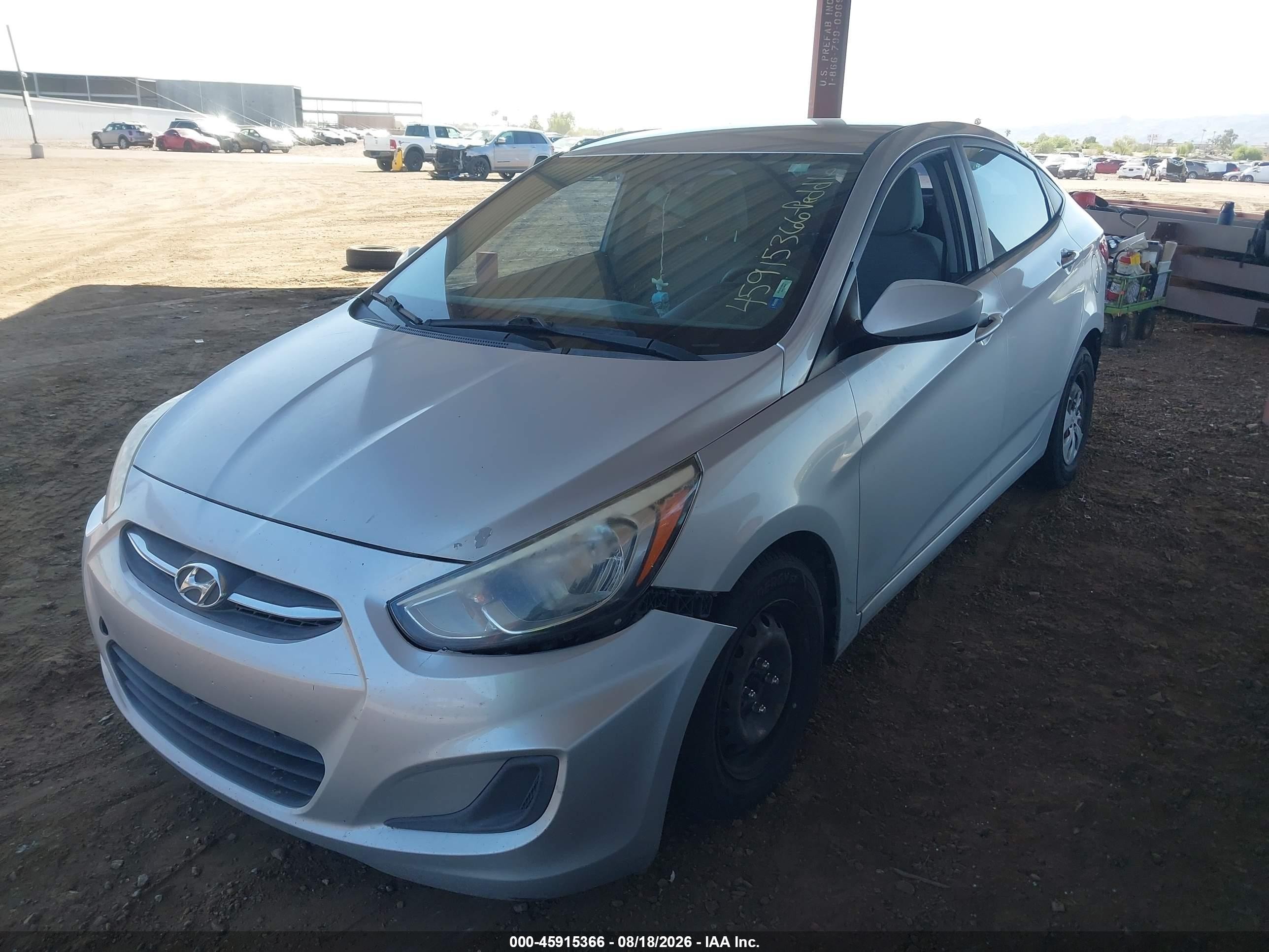 2015 Hyundai Accent Gls Silver vin: KMHCT4AEXFU917417