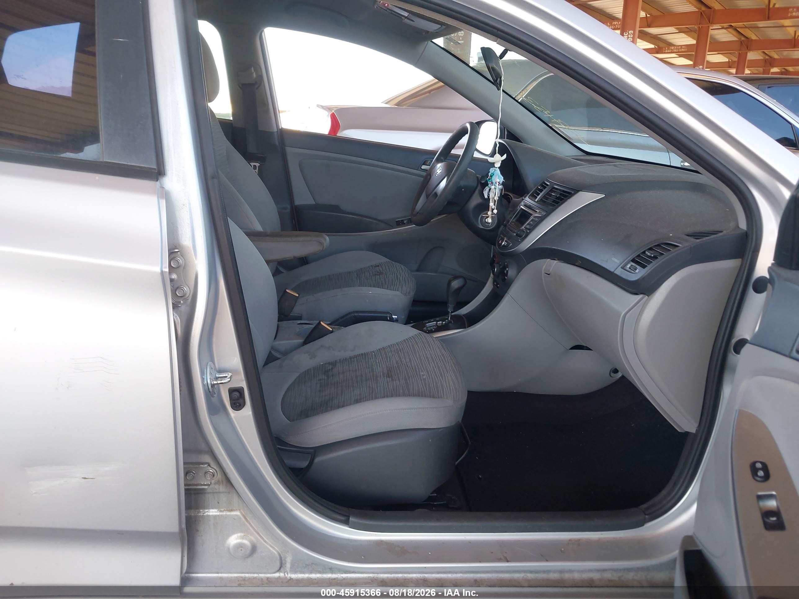2015 Hyundai Accent Gls Silver vin: KMHCT4AEXFU917417