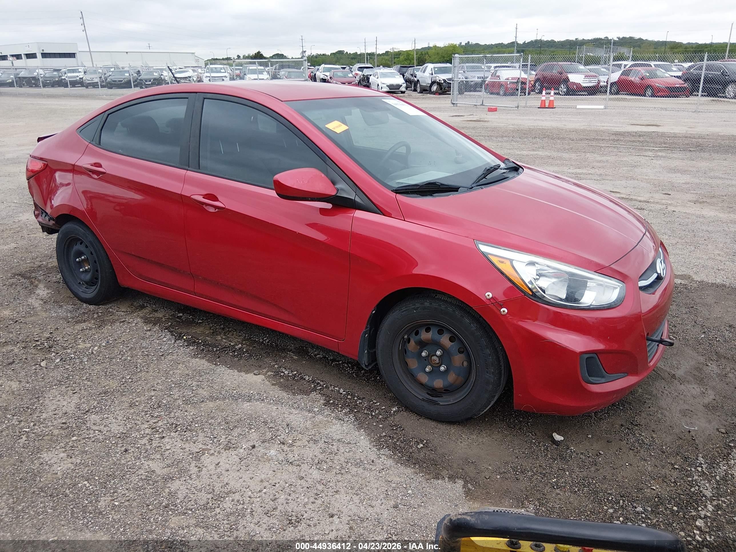 2015 Hyundai Accent Gls Red vin: KMHCT4AEXFU922536
