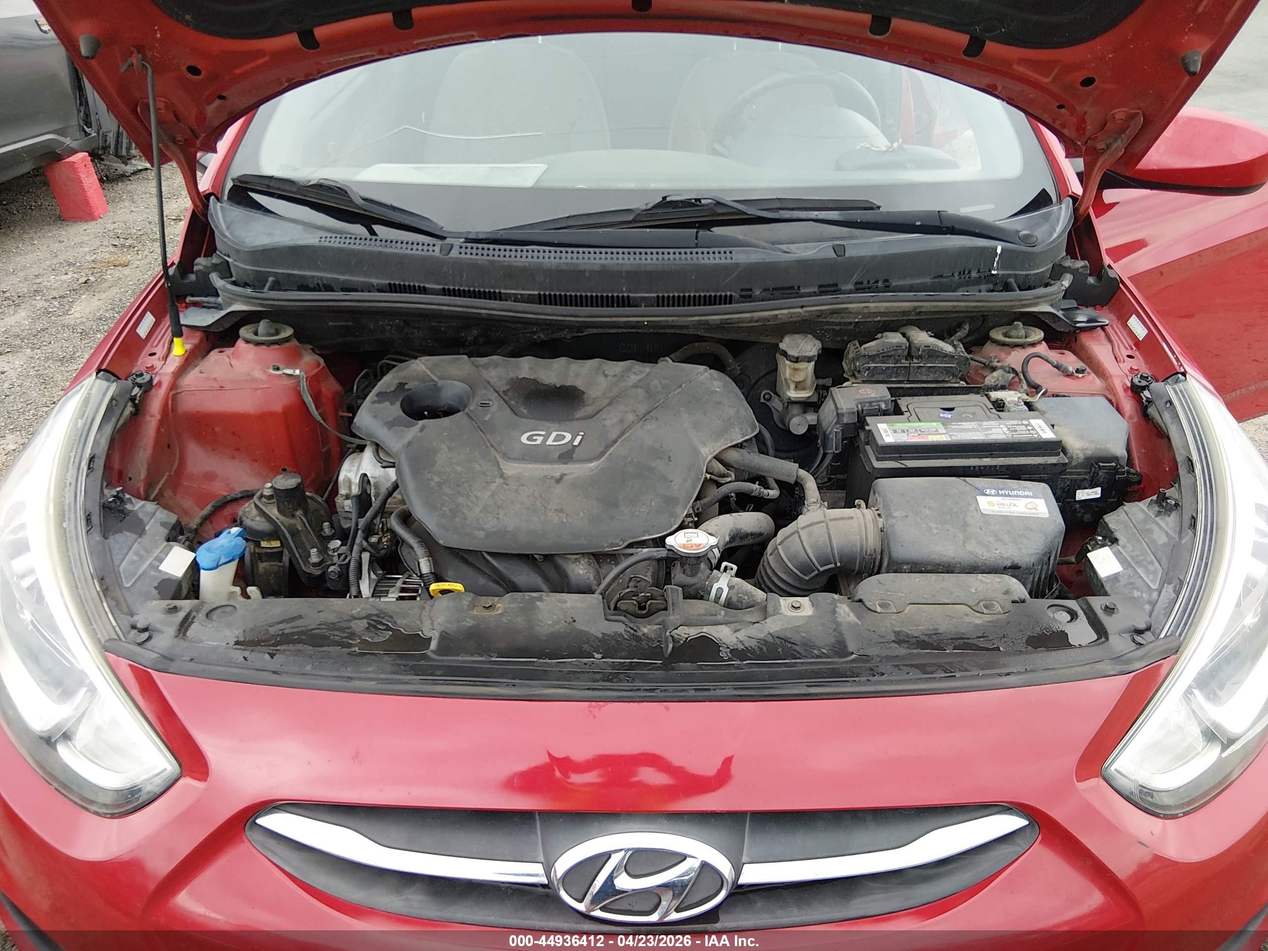 2015 Hyundai Accent Gls Red vin: KMHCT4AEXFU922536