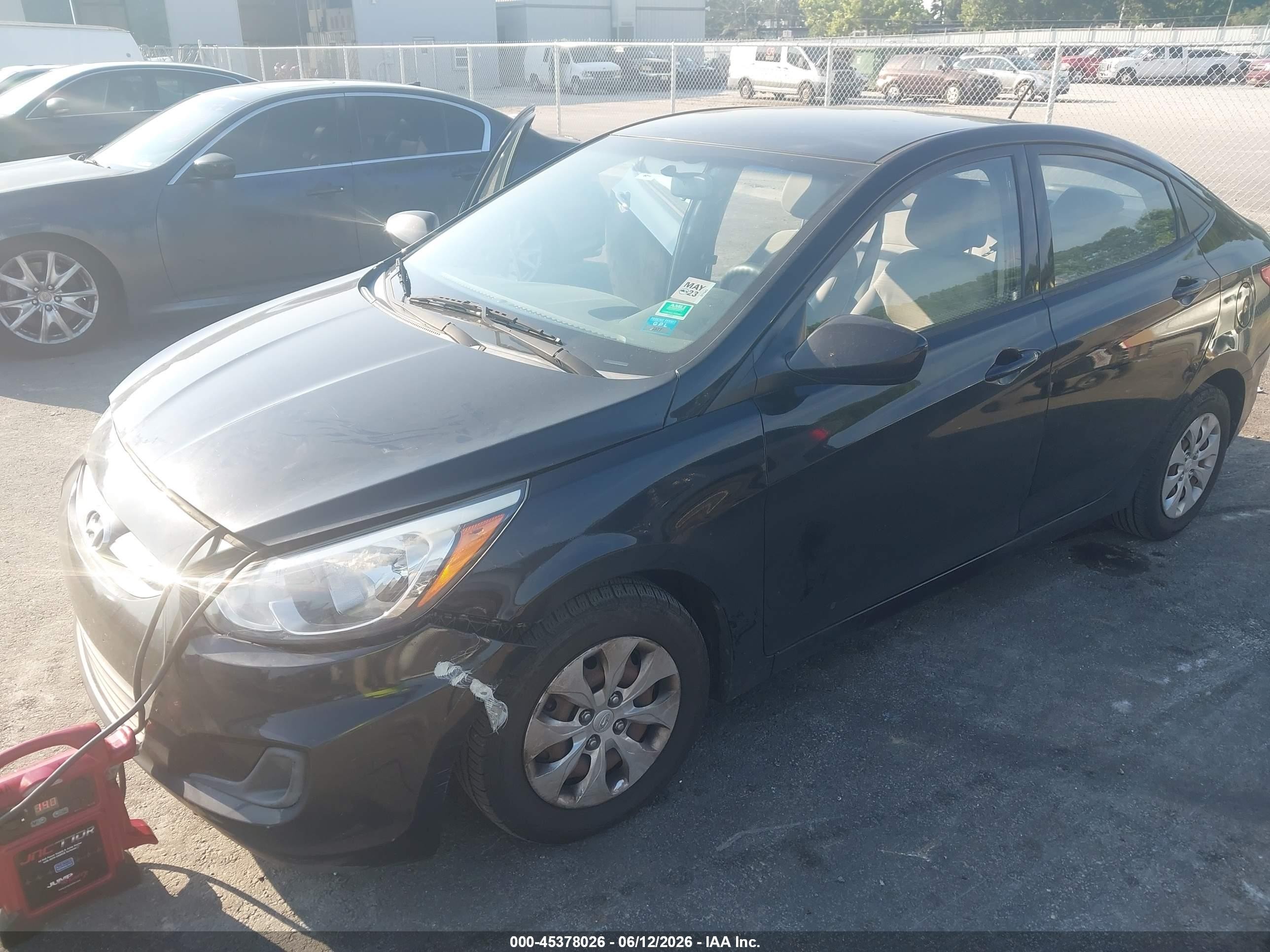 2016 Hyundai Accent Se Черный vin: KMHCT4AEXGU076250
