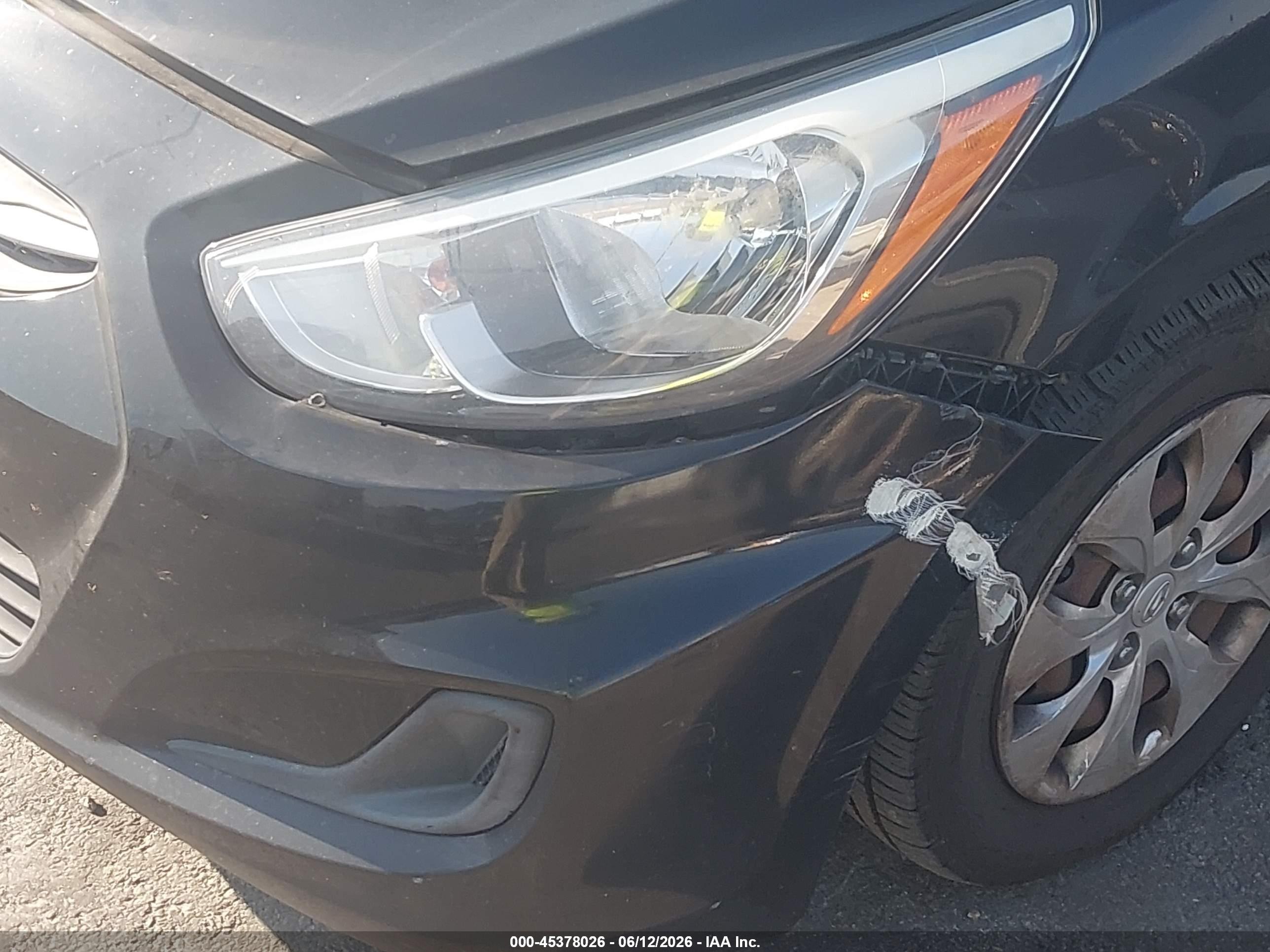 2016 Hyundai Accent Se Черный vin: KMHCT4AEXGU076250