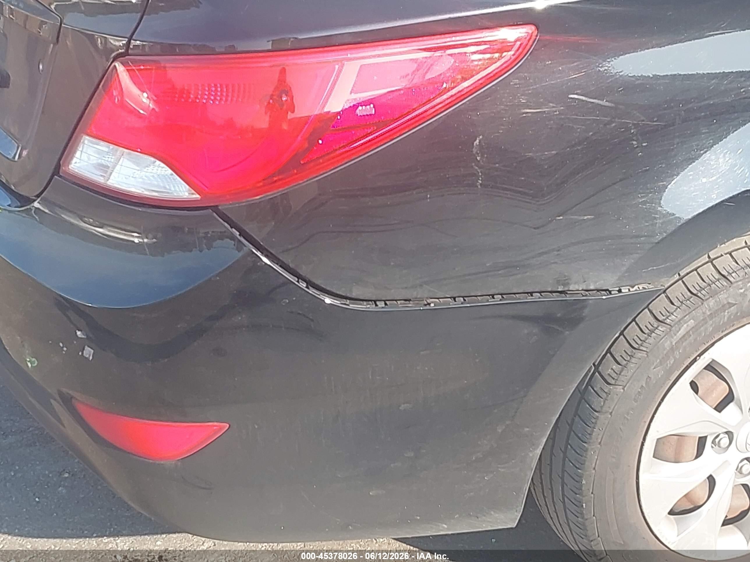 2016 Hyundai Accent Se Черный vin: KMHCT4AEXGU076250