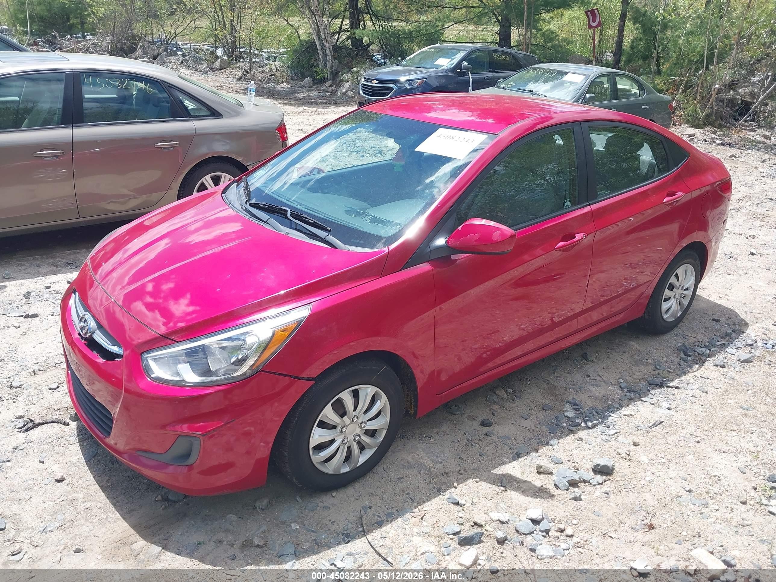 2017 Hyundai Accent Se Red vin: KMHCT4AEXHU335532