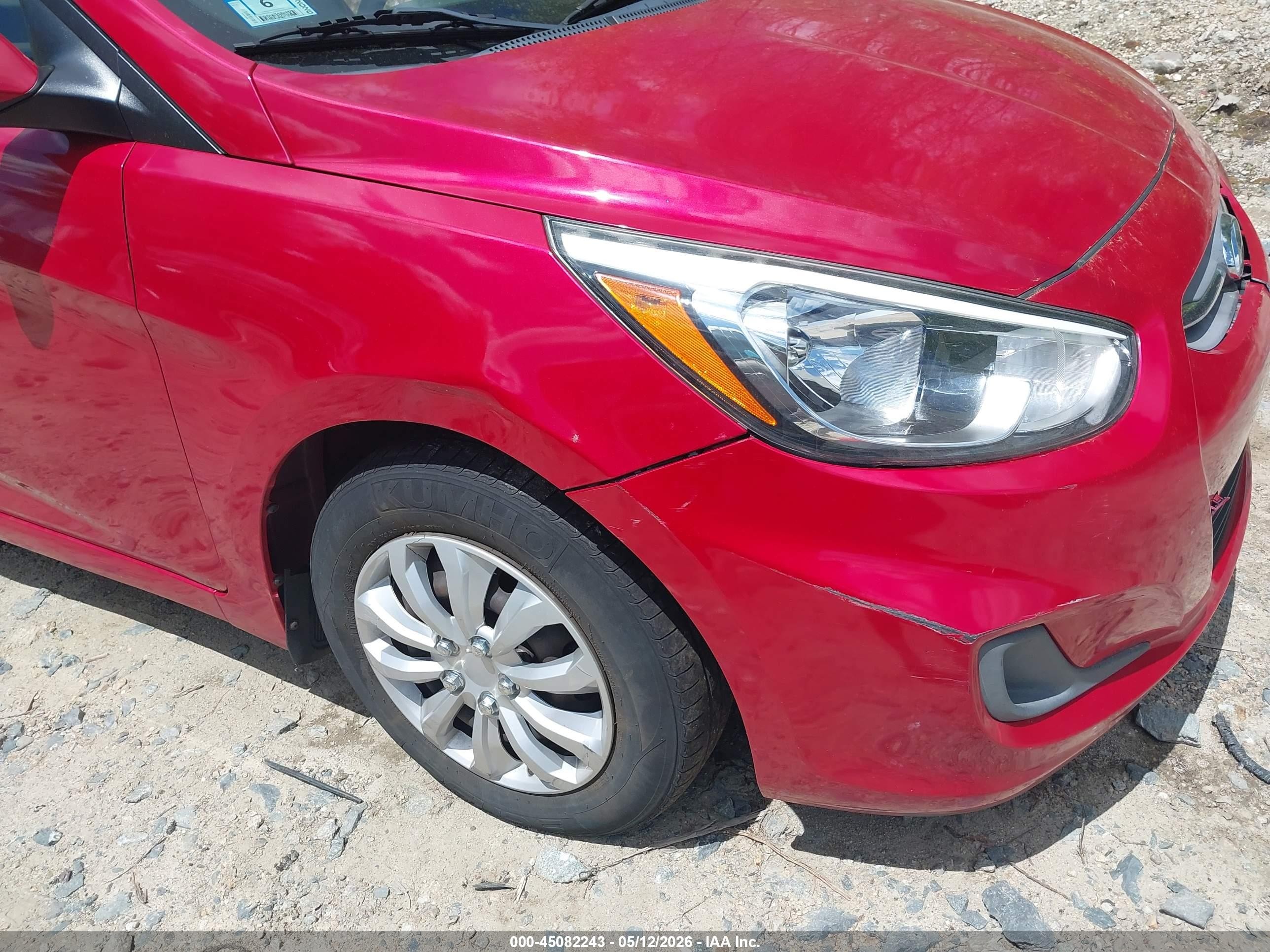 2017 Hyundai Accent Se Red vin: KMHCT4AEXHU335532