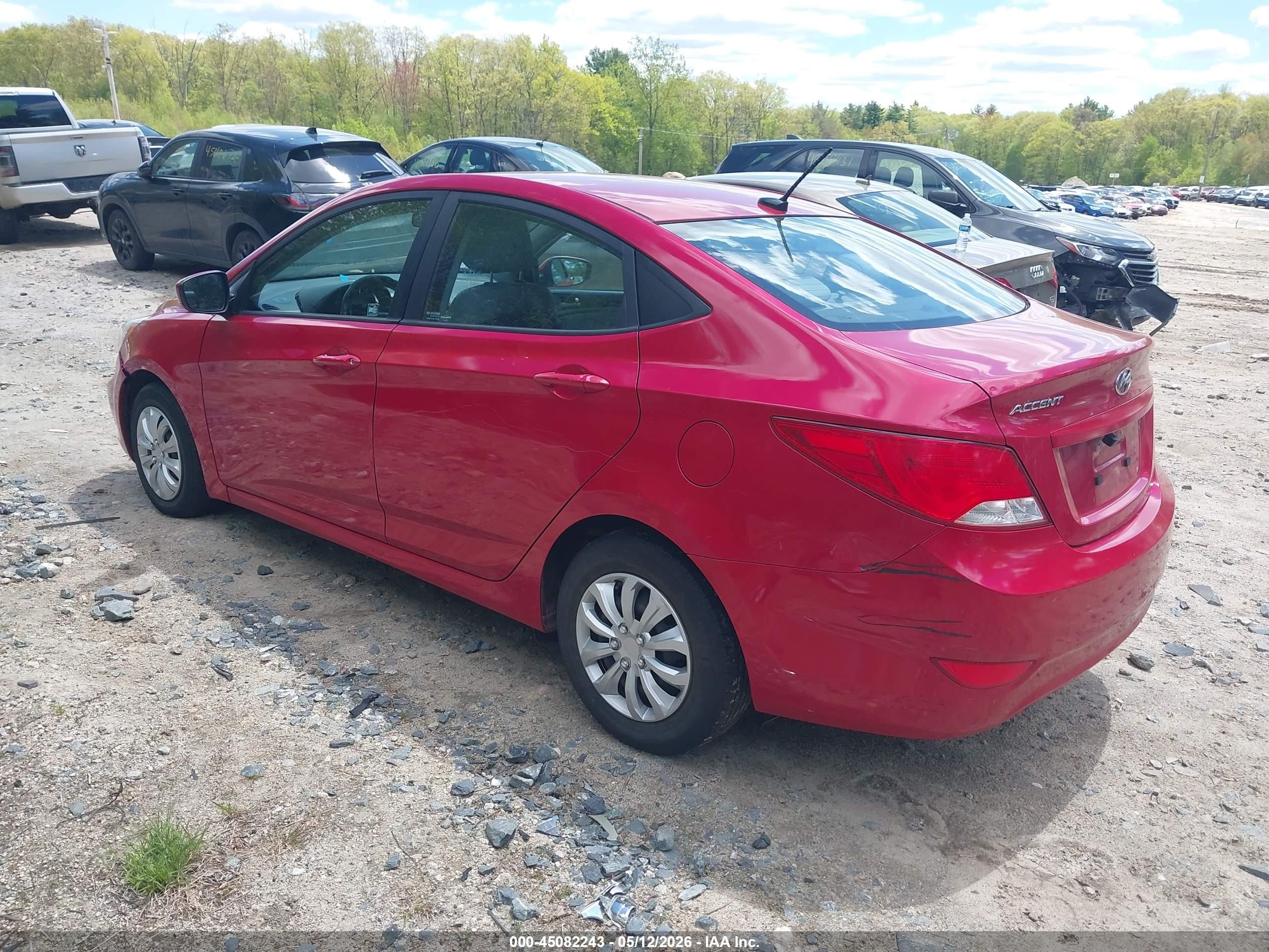 2017 Hyundai Accent Se Red vin: KMHCT4AEXHU335532