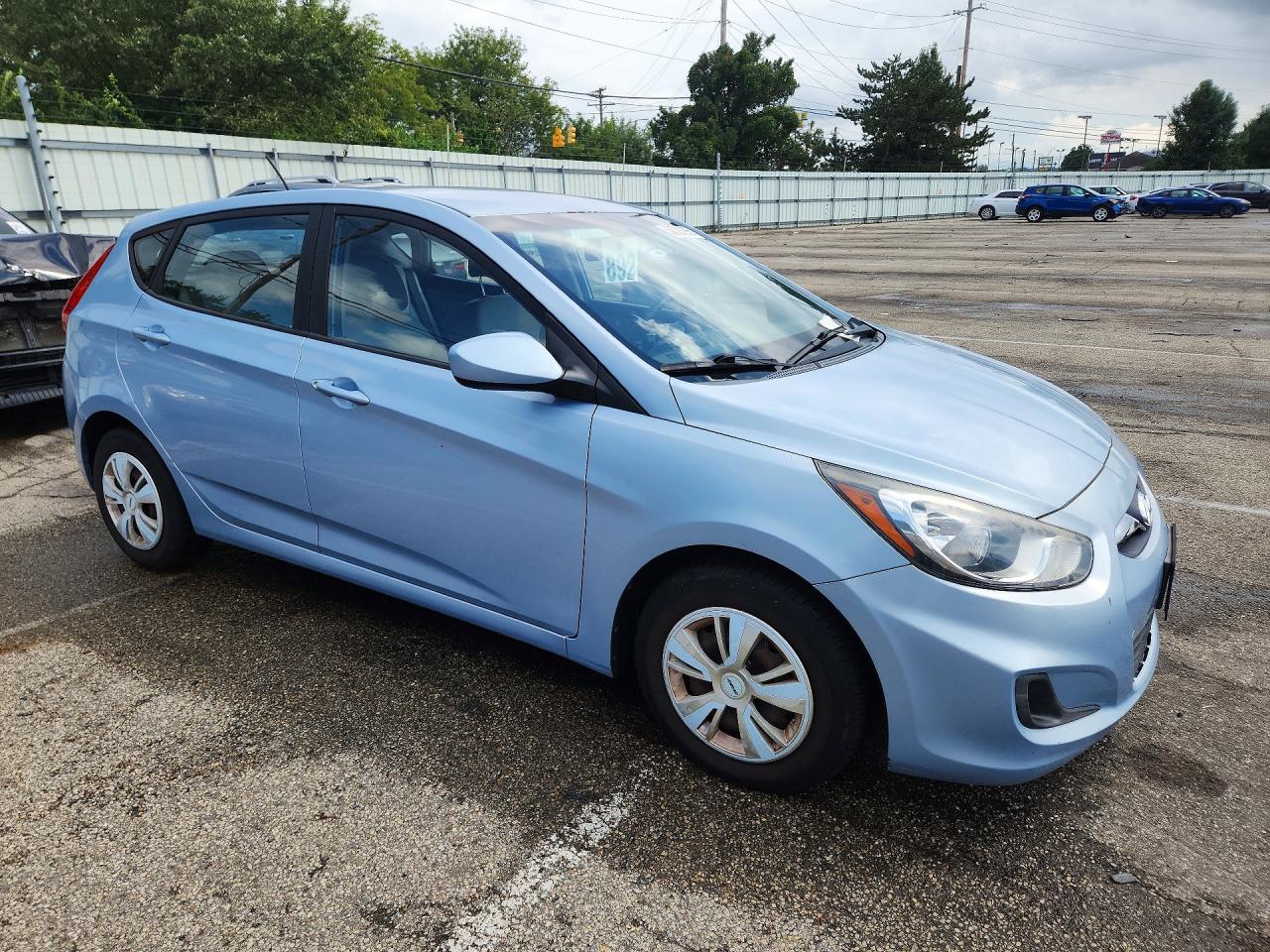 2012 Hyundai Accent Gs Blue vin: KMHCT5AE0CU003050