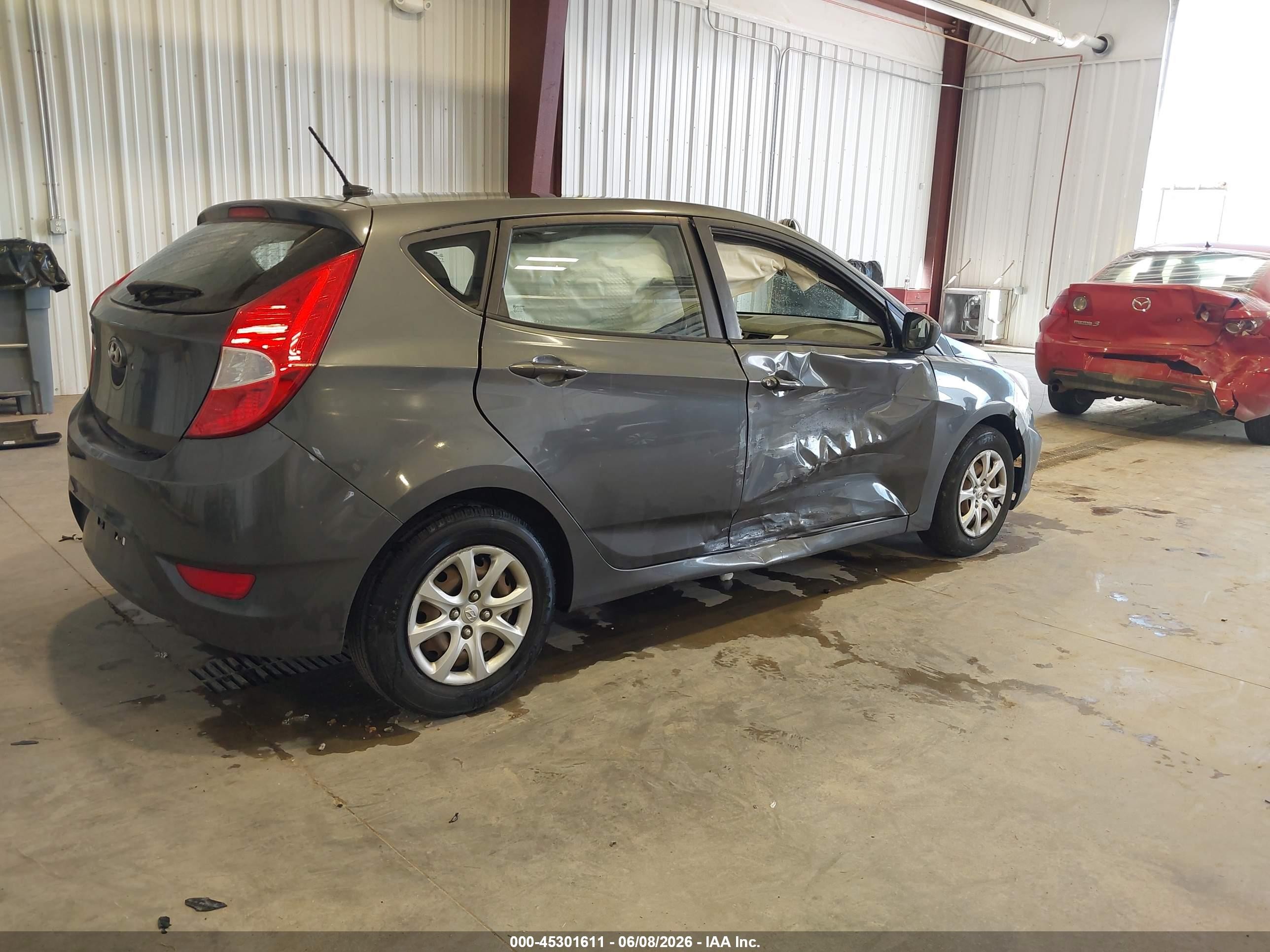 2012 Hyundai Accent Gs Gray vin: KMHCT5AE0CU011164