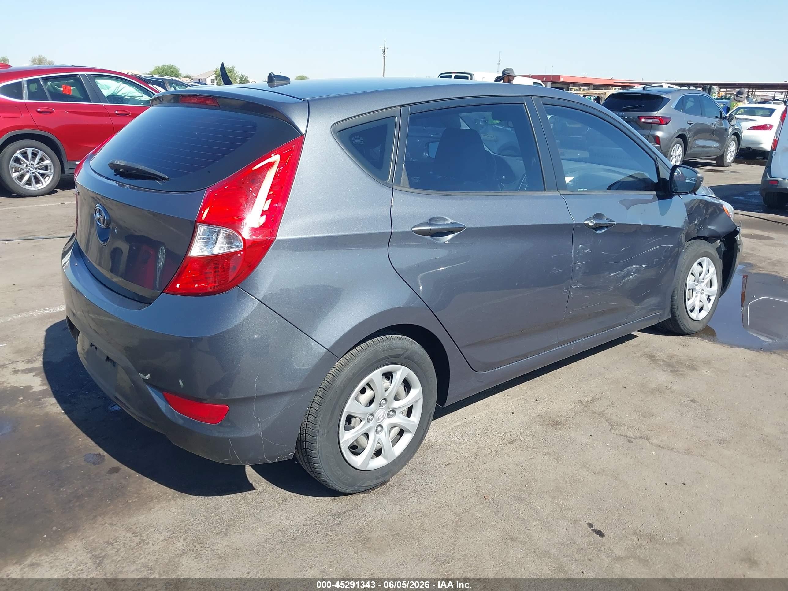2012 Hyundai Accent Gs Gray vin: KMHCT5AE0CU031611