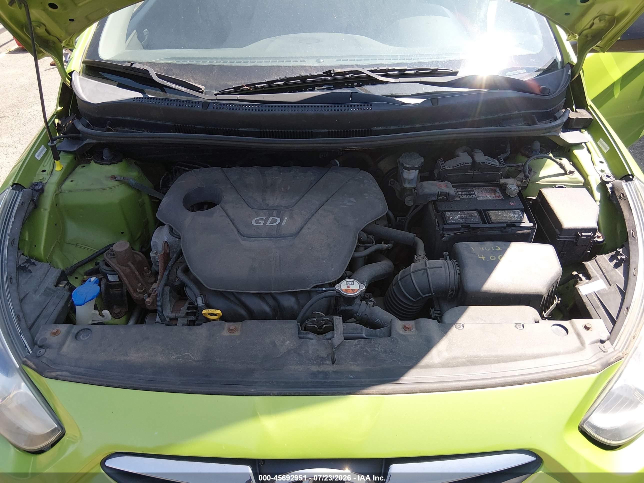 2012 Hyundai Accent Gs Green vin: KMHCT5AE0CU052989