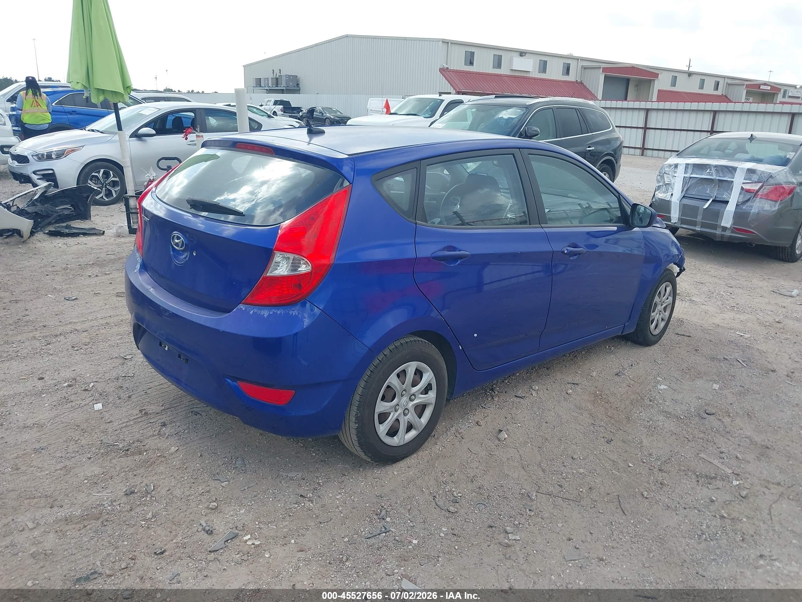 2013 Hyundai Accent Gs Blue vin: KMHCT5AE0DU080812