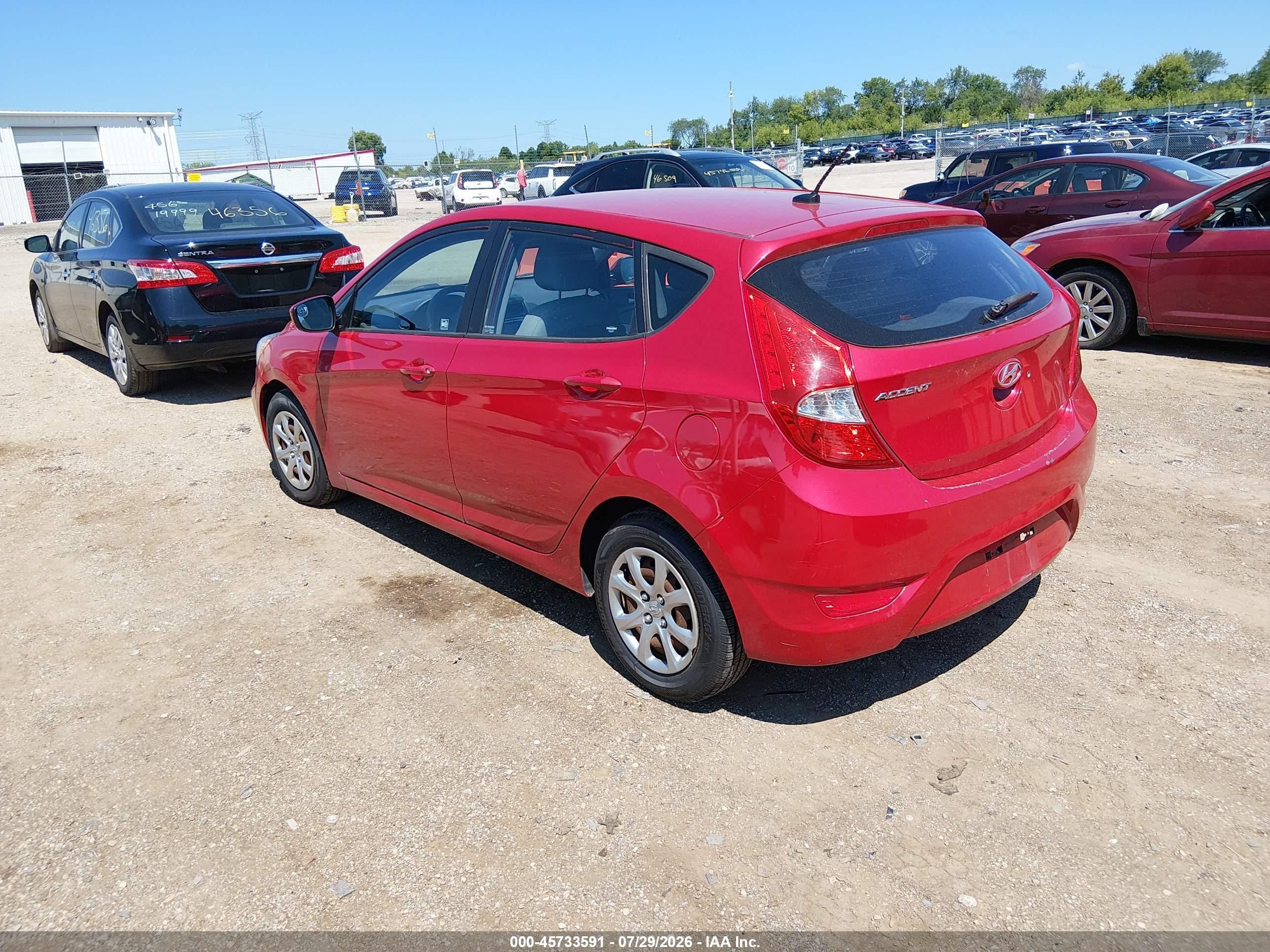 2013 Hyundai Accent Gs Red vin: KMHCT5AE0DU119950