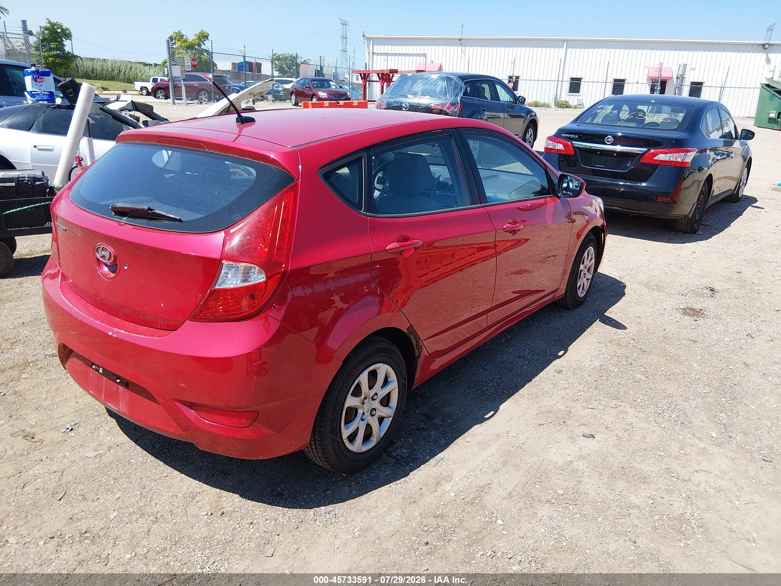 2013 Hyundai Accent Gs Red vin: KMHCT5AE0DU119950