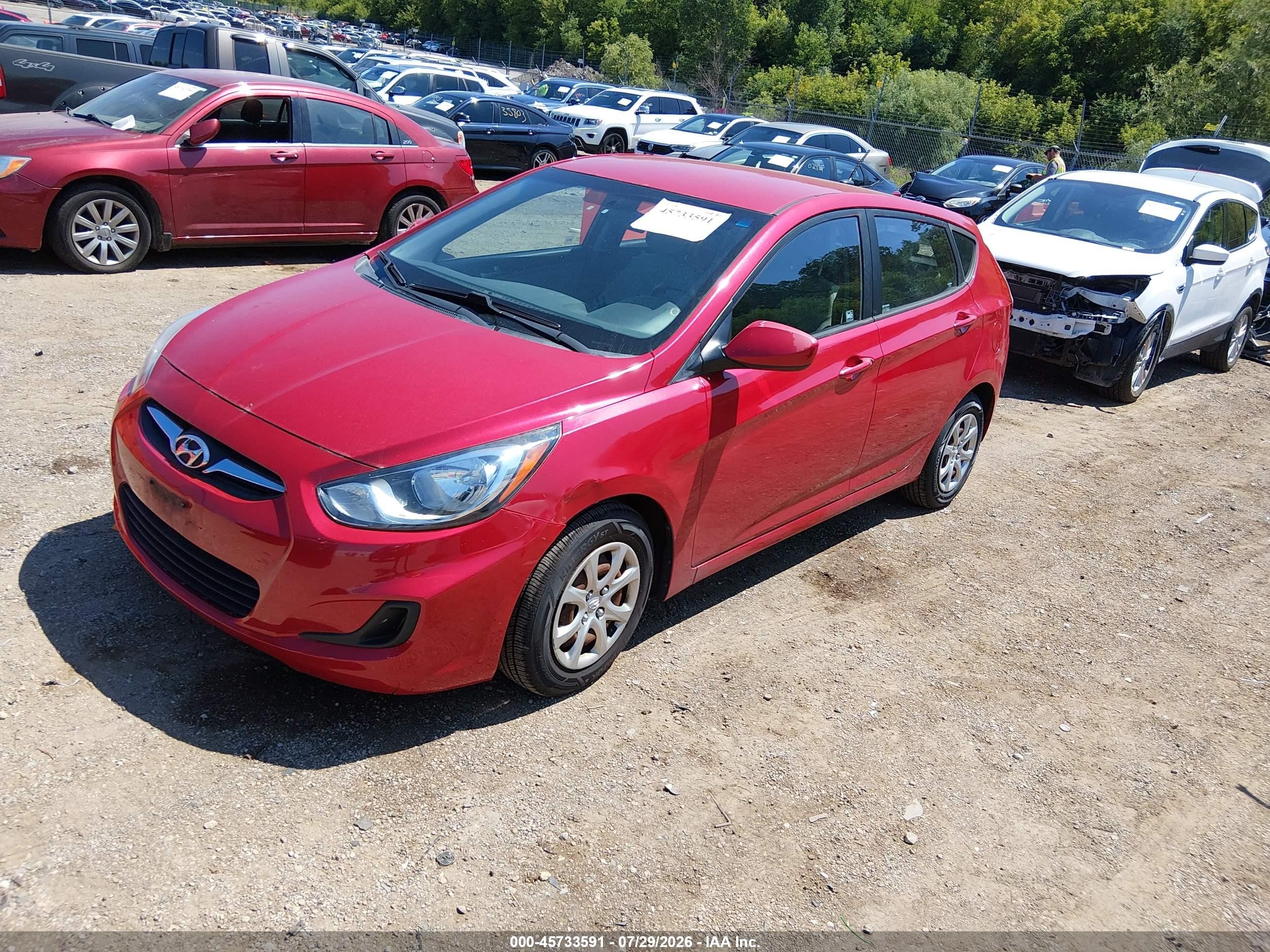 2013 Hyundai Accent Gs Red vin: KMHCT5AE0DU119950