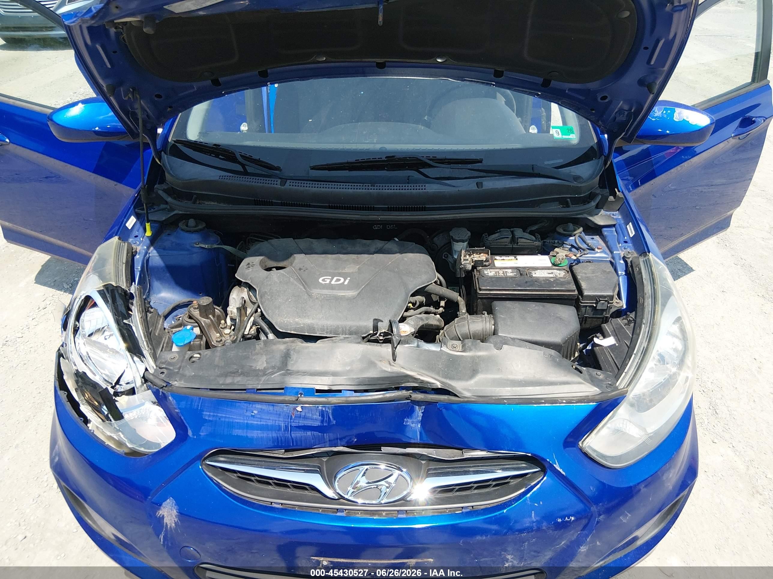 2013 Hyundai Accent Gs Blue vin: KMHCT5AE0DU135341