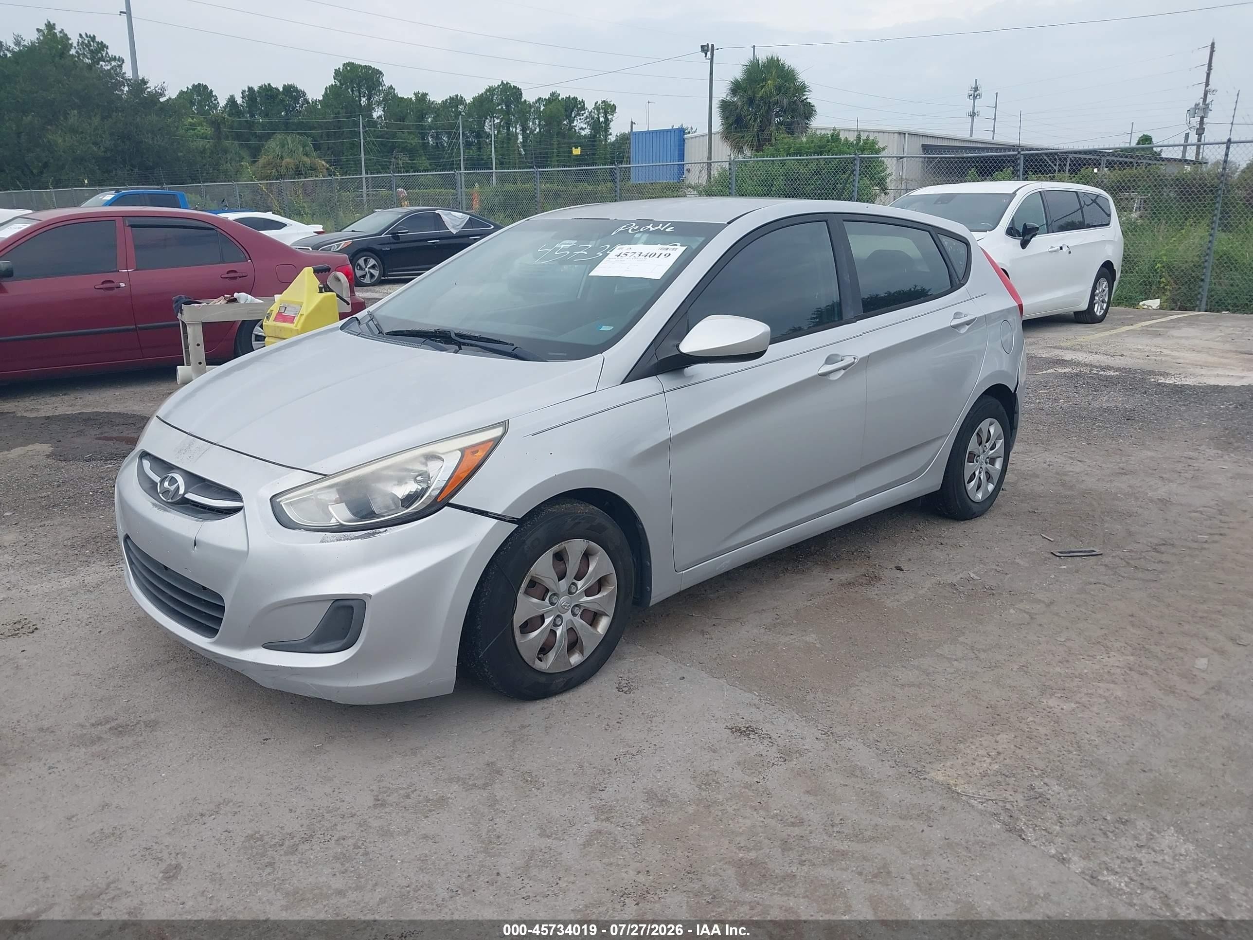 2015 Hyundai Accent Gs Silver vin: KMHCT5AE0FU230517