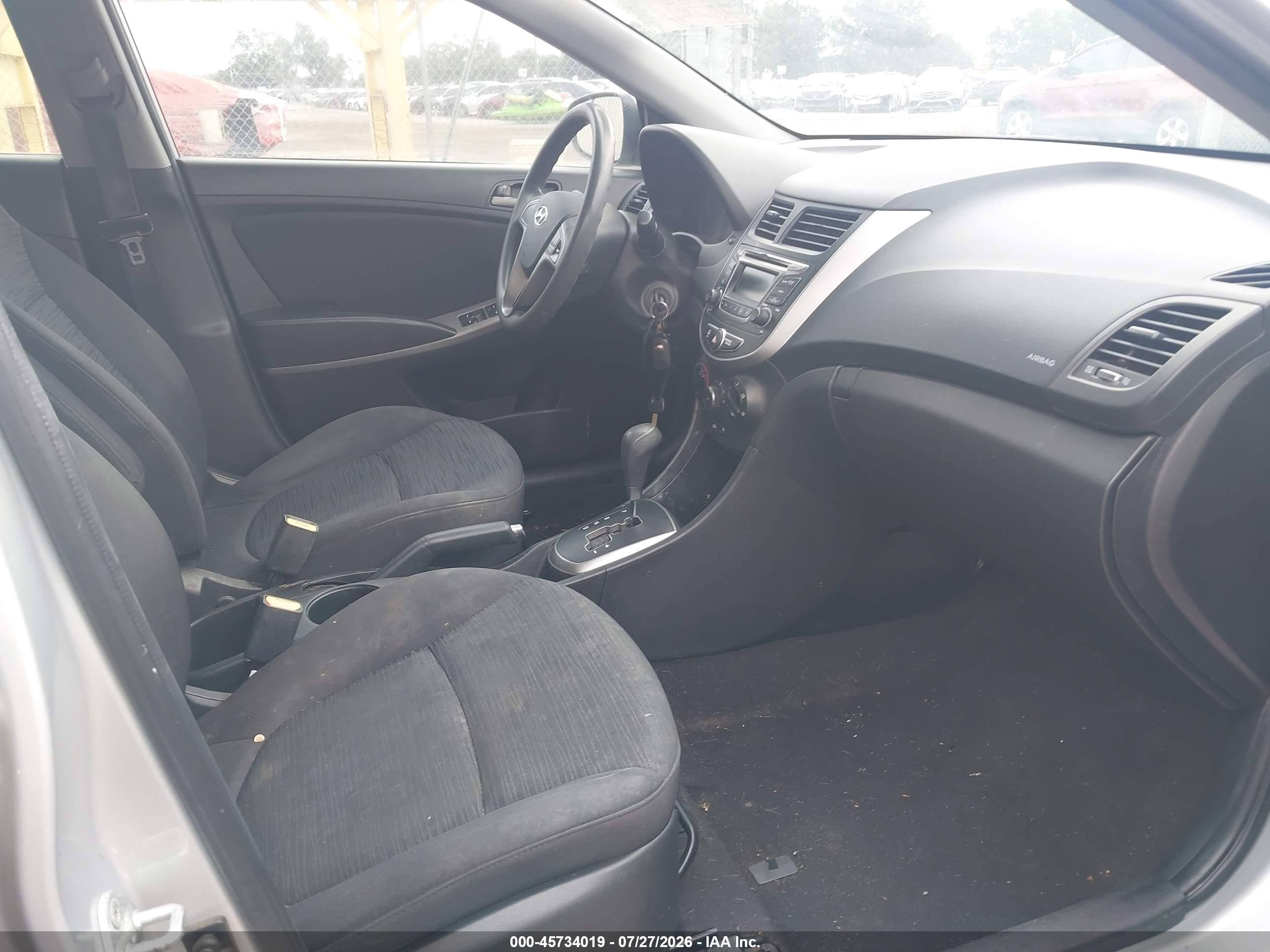2015 Hyundai Accent Gs Silver vin: KMHCT5AE0FU230517