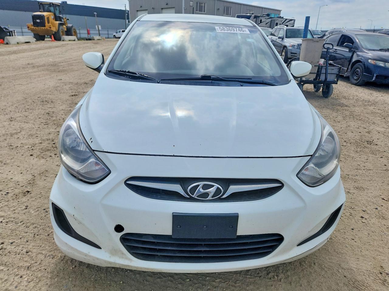 2012 Hyundai Accent Gs White vin: KMHCT5AE1CU014624